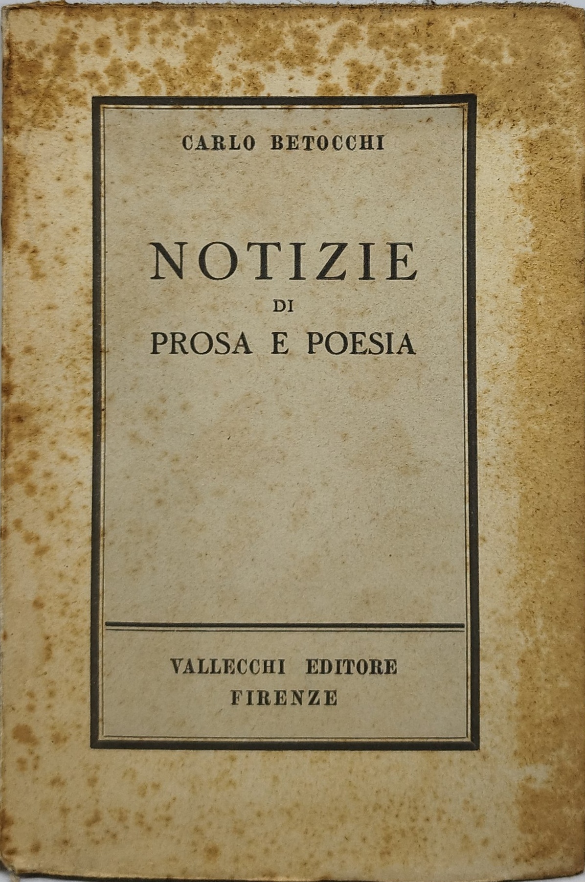 notizie di prosa e poesia