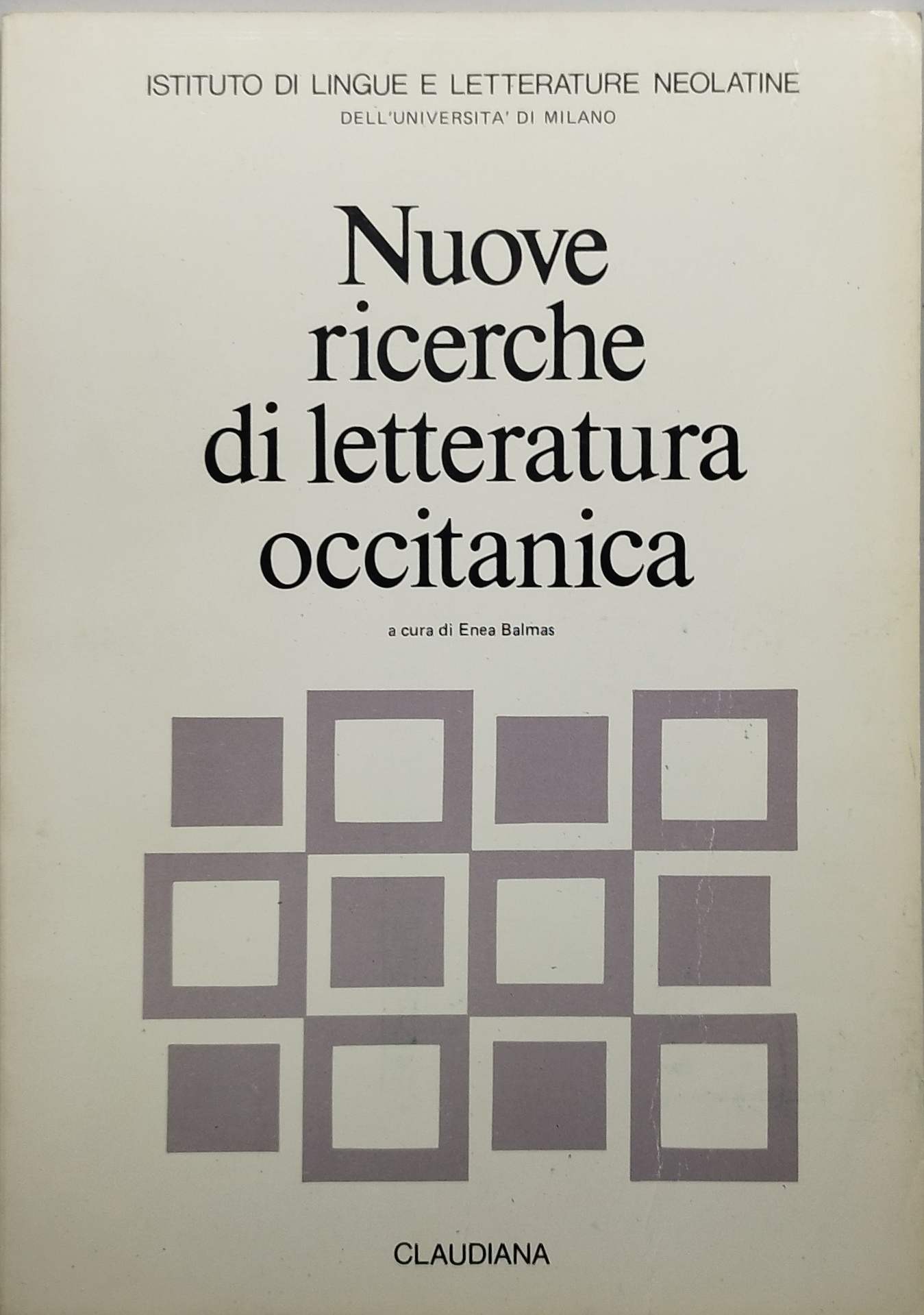 nuove ricerche di letteratura occitanica