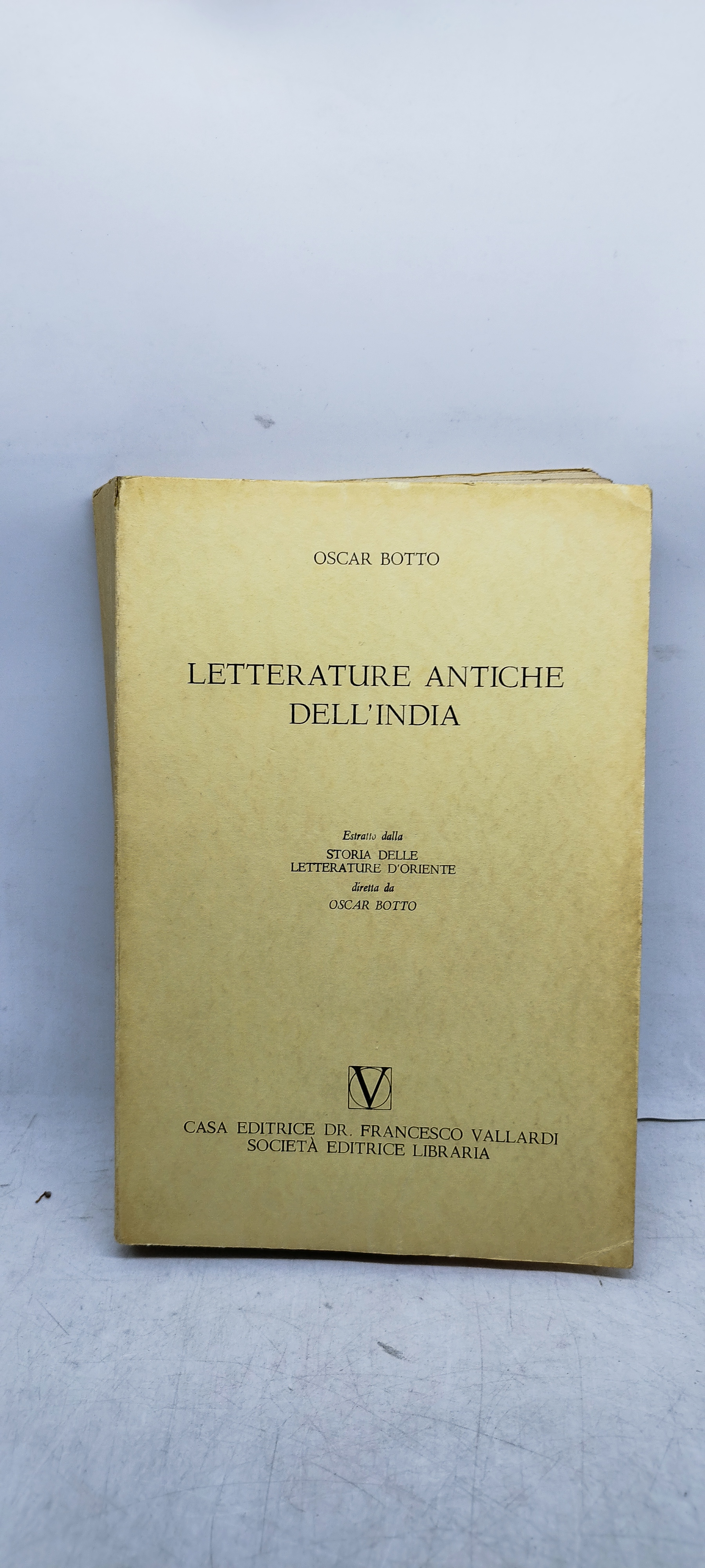 oscar botto letterature antiche dell'india francesco vallardi