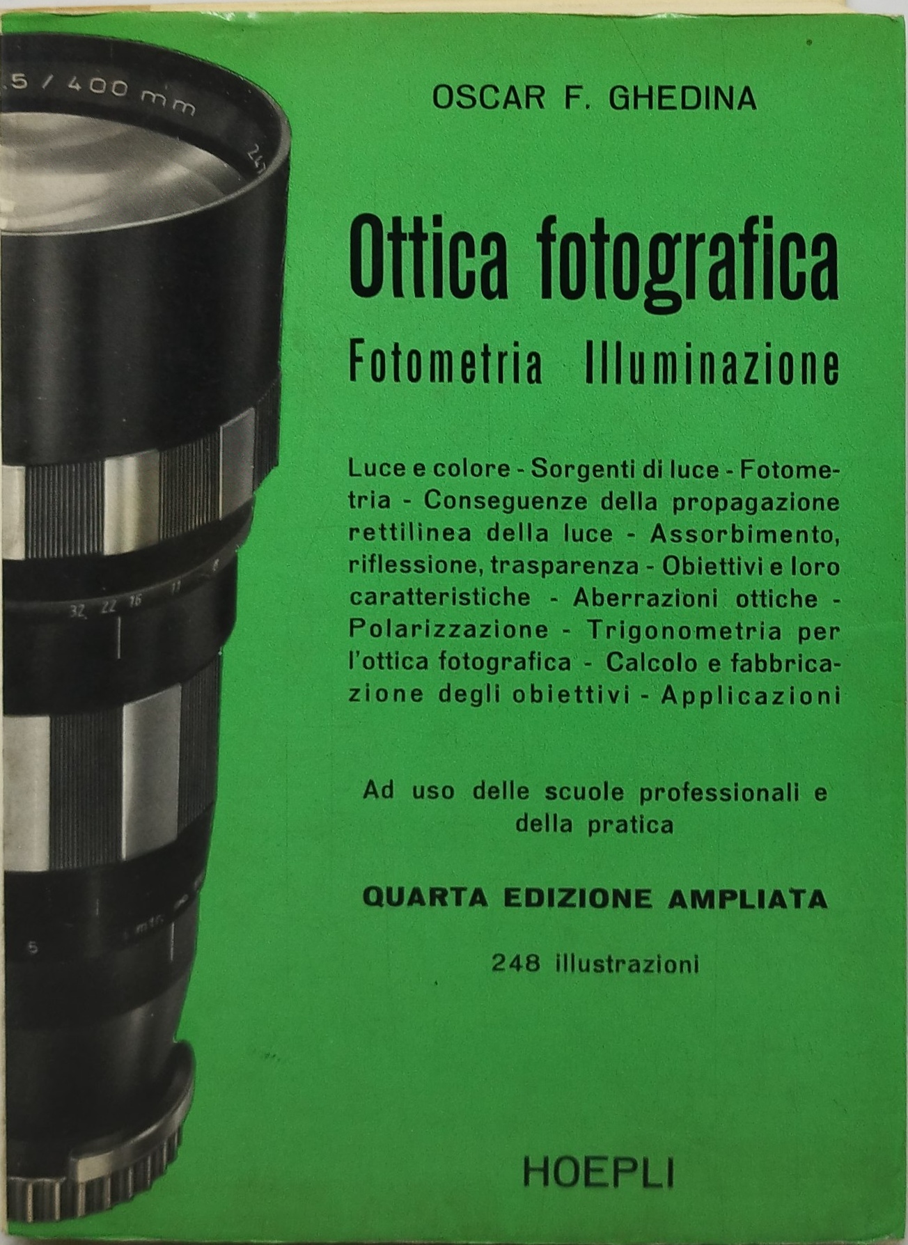 ottica fotografica fotometria illuminazione hoepli