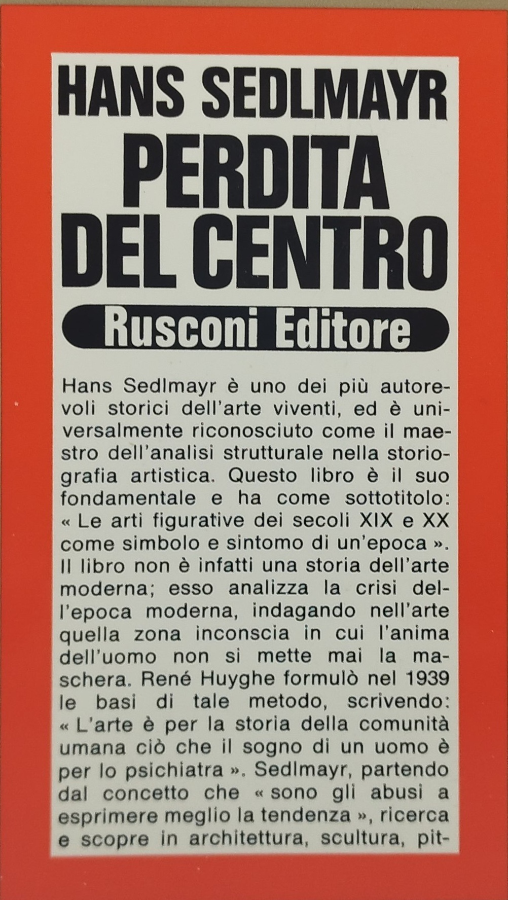 perdita del centro hans sedlmayr