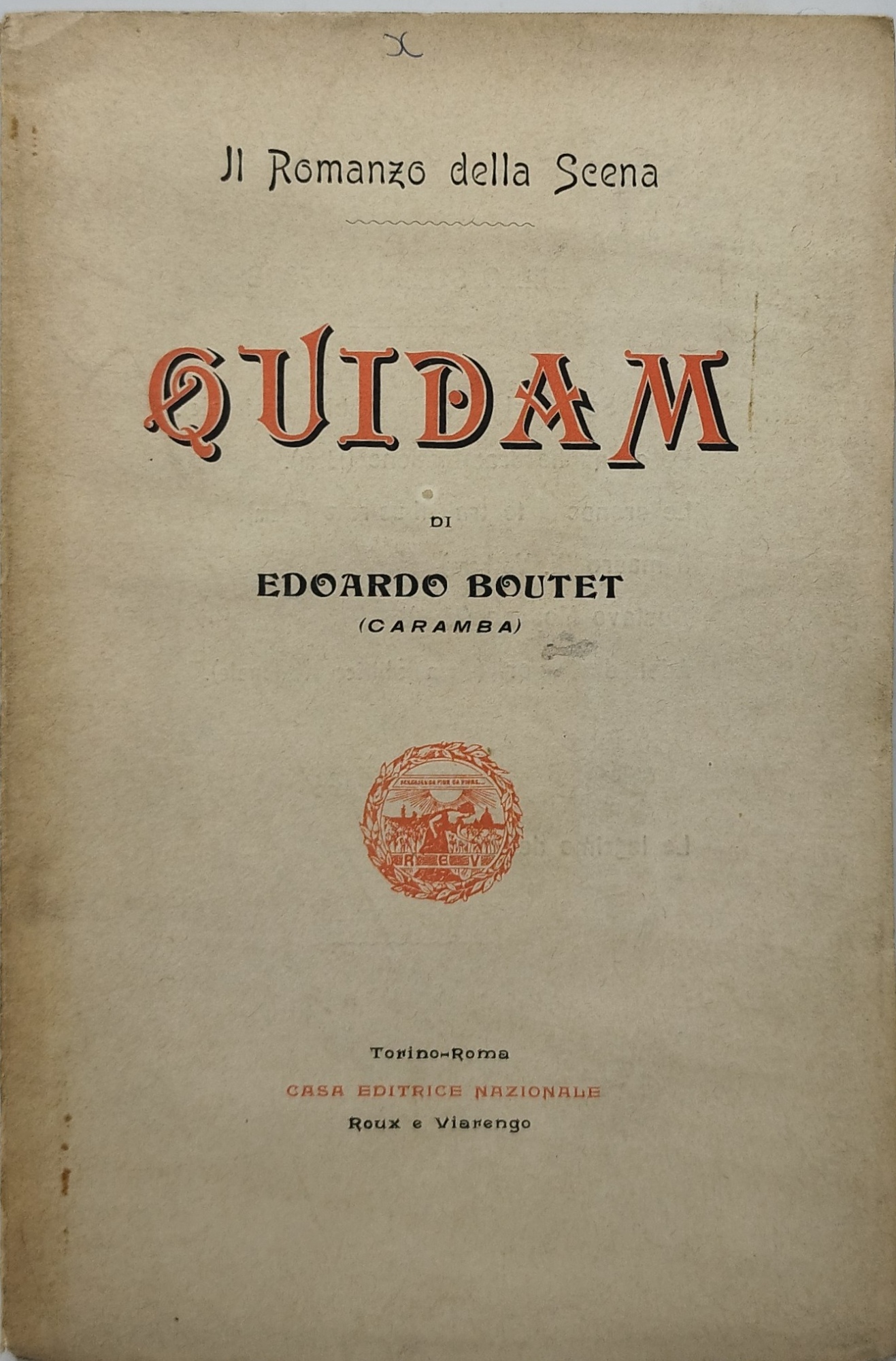 quidam il romanzo della scena edoardo boutet