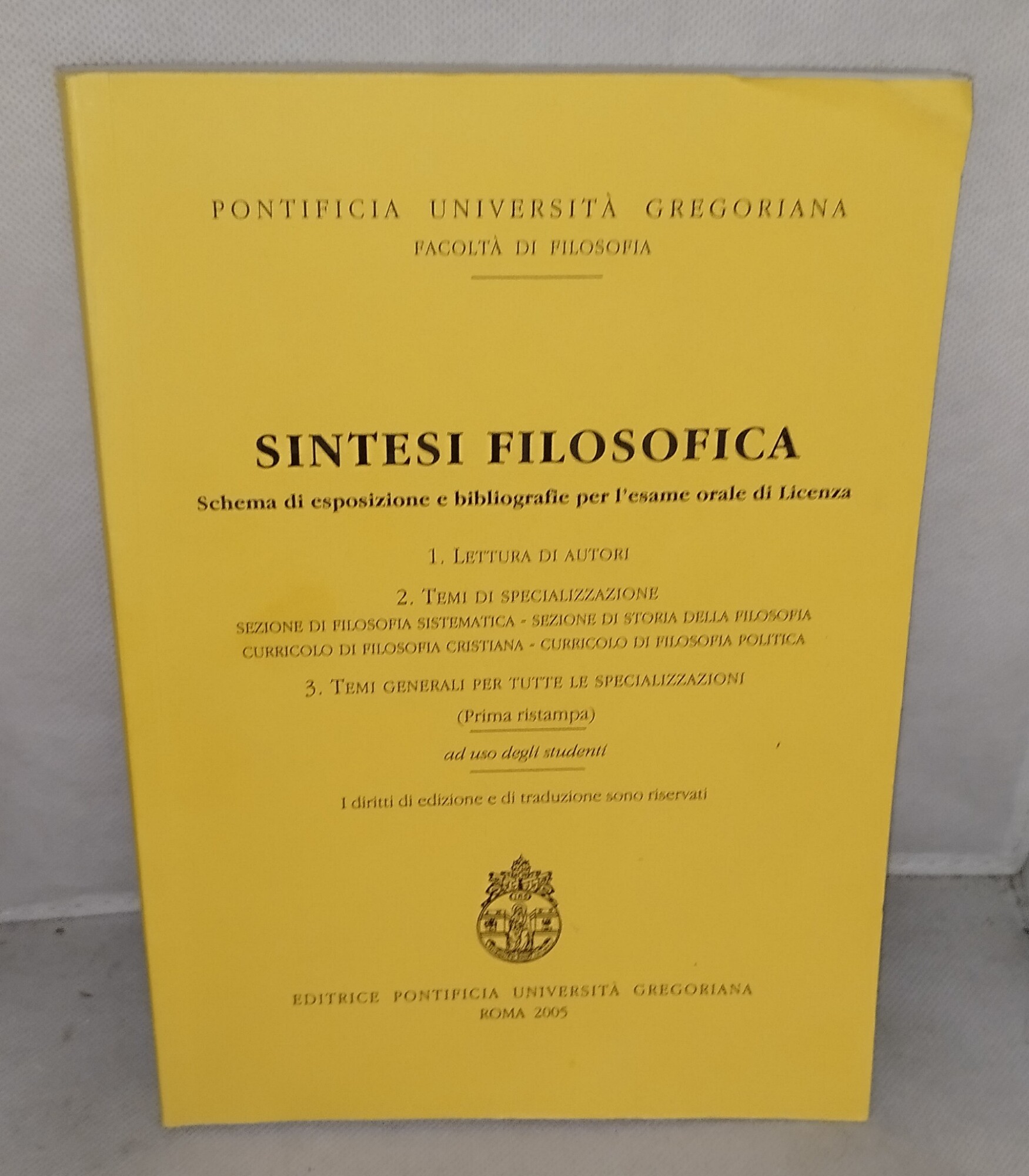 sintesi filosofica schema di esposizione e bibliografie