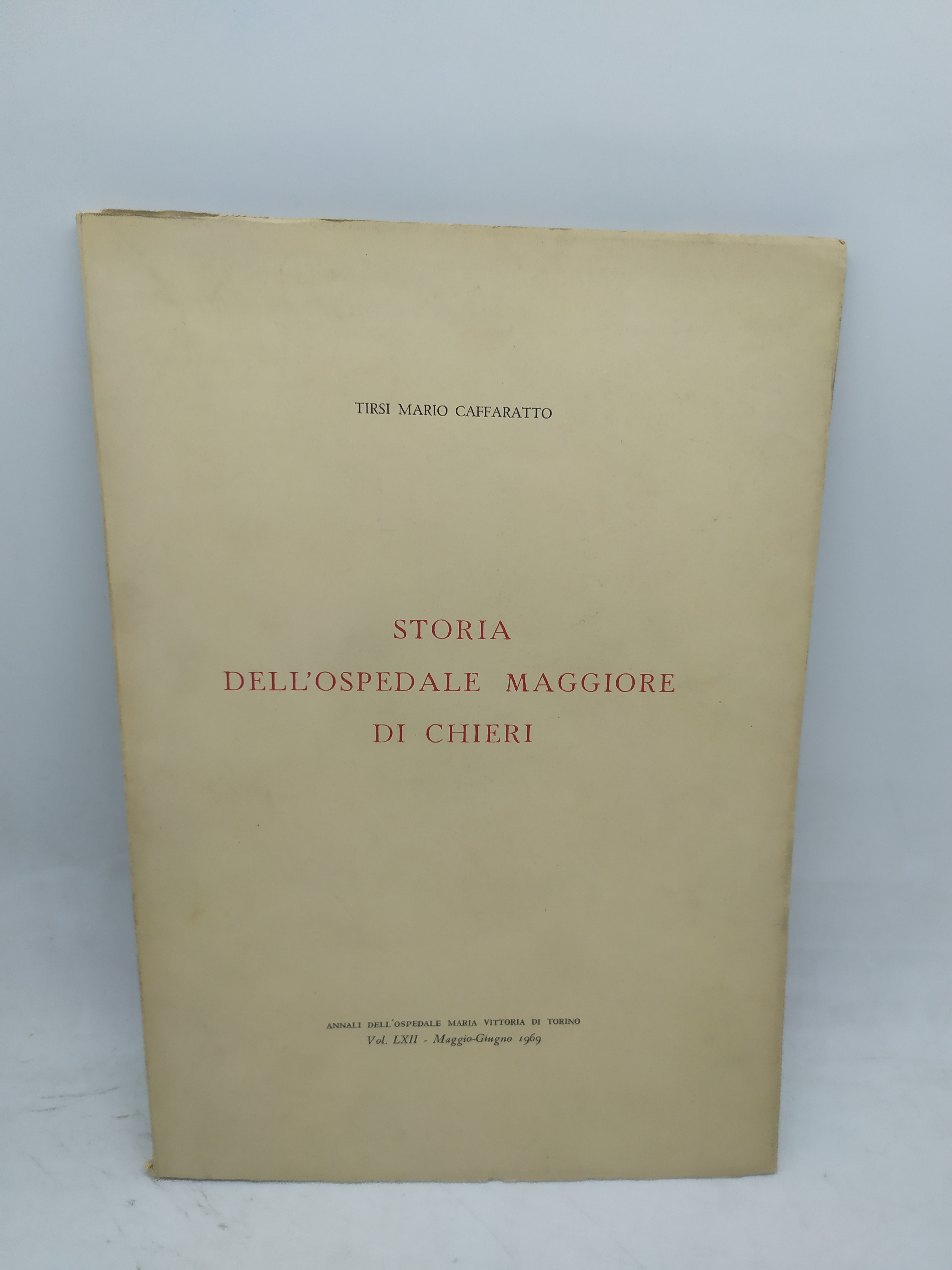 storia dell'ospedale maggiore di chieri tirsi mario caffaratto