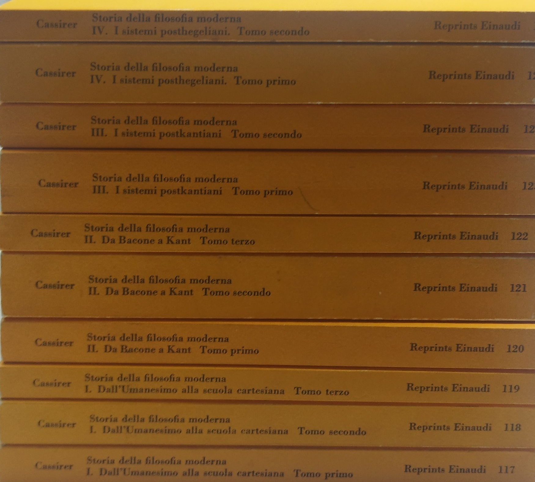 storia della filosofia moderna 10 volumi einaudi