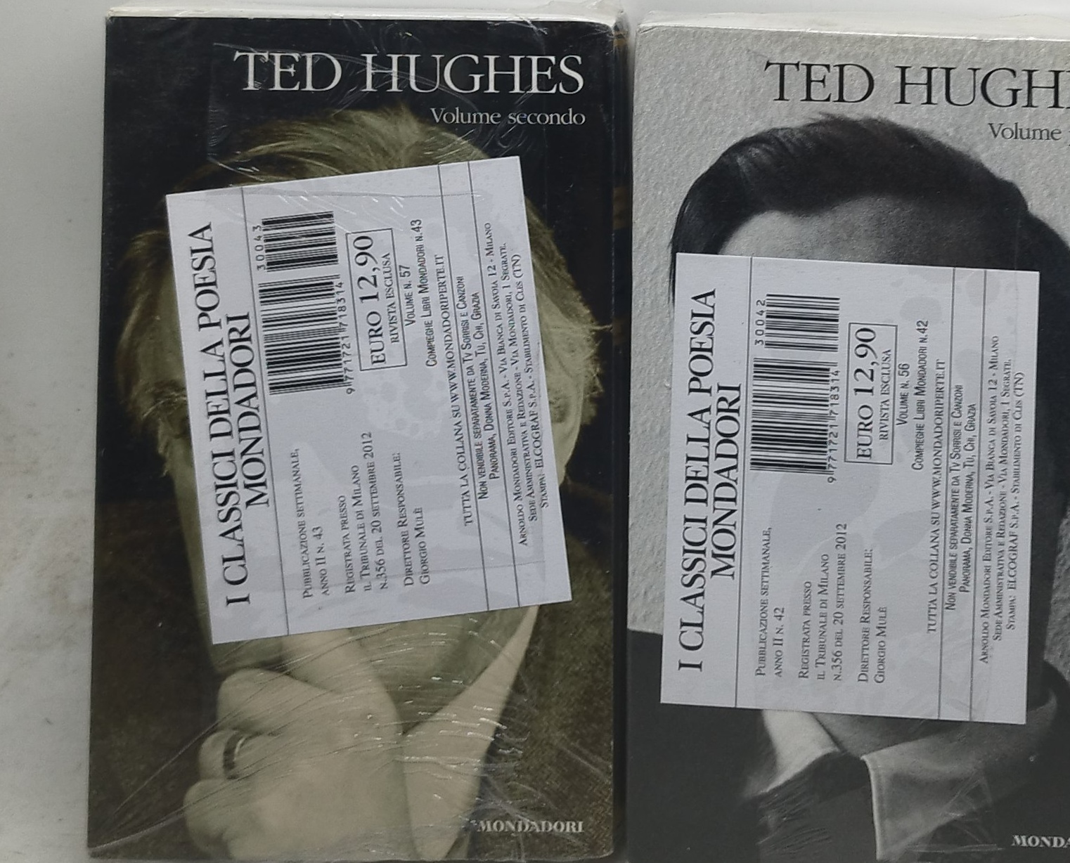 ted hughes i classici della poesia 2 volumi nuovi mondadori