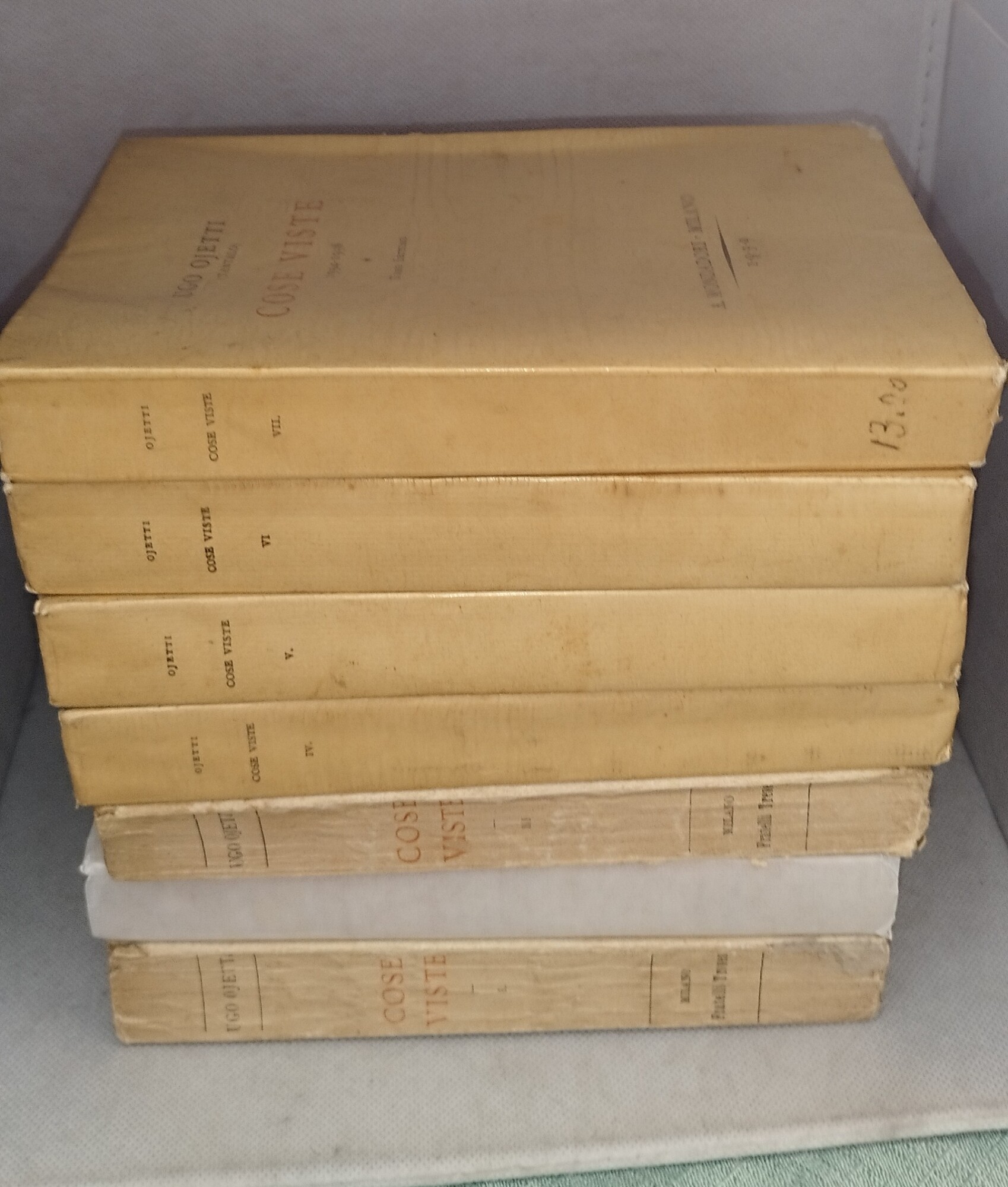 ugo ojetti (tantalo) cose viste mondadori 7 tomi