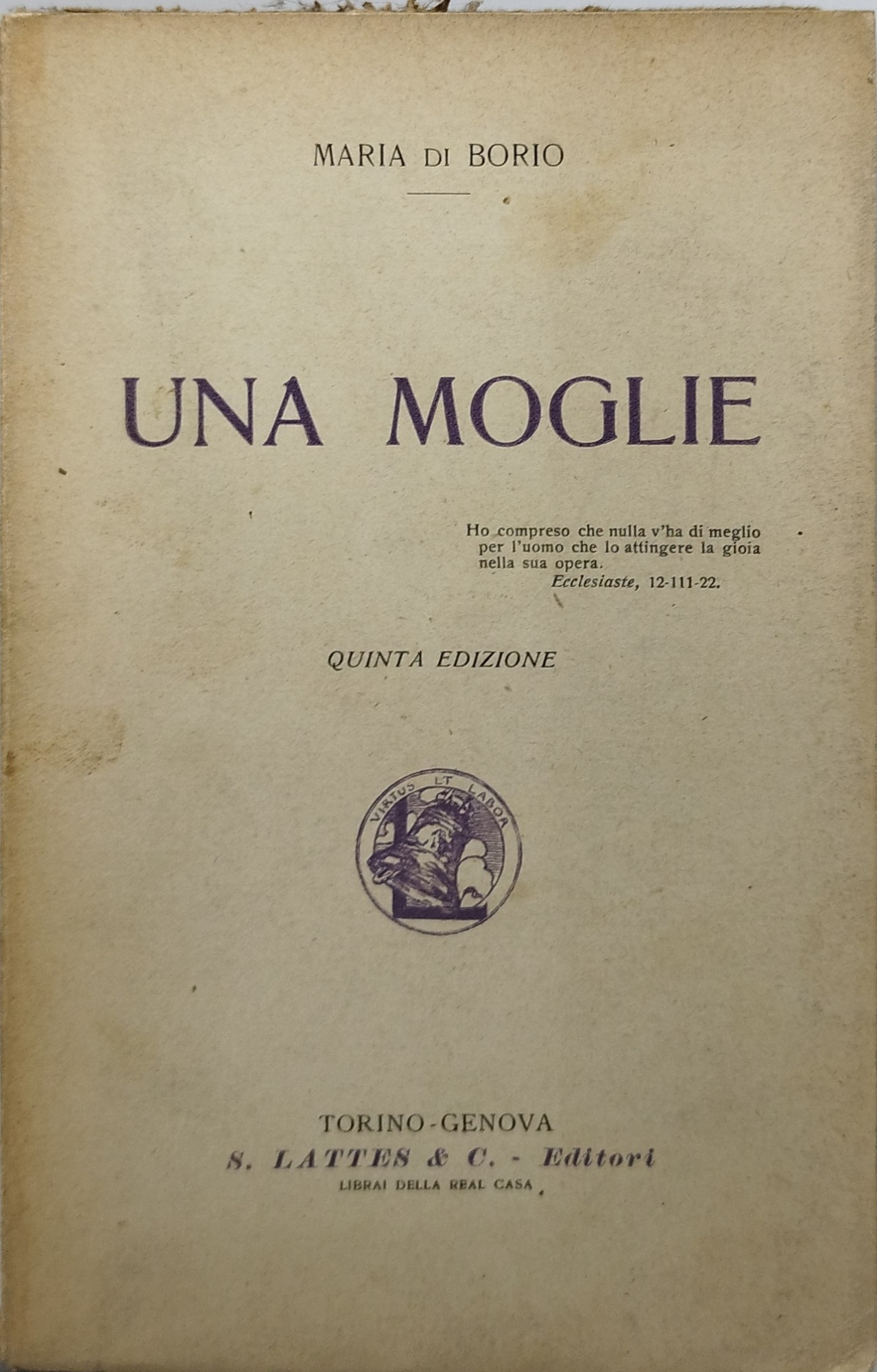 una moglie maria di borio