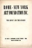 Rome - New York Art Foundation Inc. The Quest and …