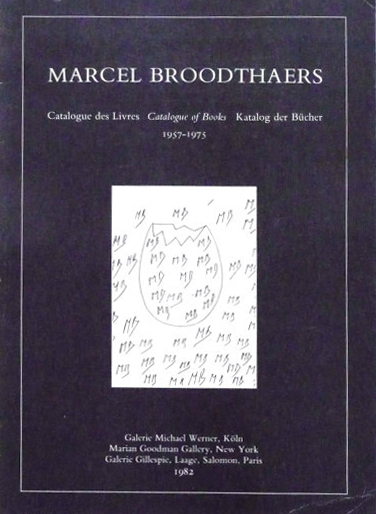 Marcel Broodthaers. Catalogue of books 1957-1975