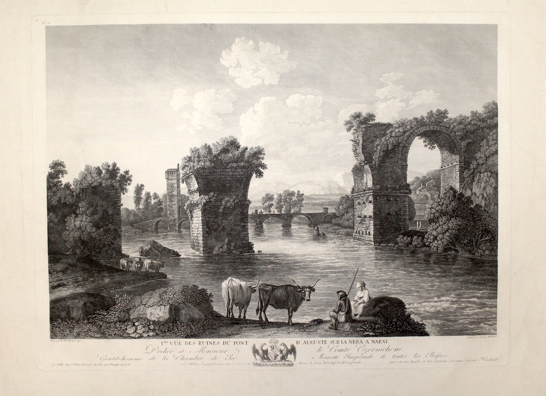 1.ere Vüe des ruines du Pont d’Auguste sur la Nera …
