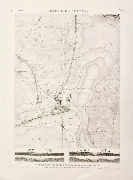 Isthme de Soueys-Plan du Port de Soueys et du fond …