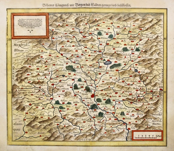 Boehemer Koenigreich mit Bergen und Waelden gerings umb Beschlossen.