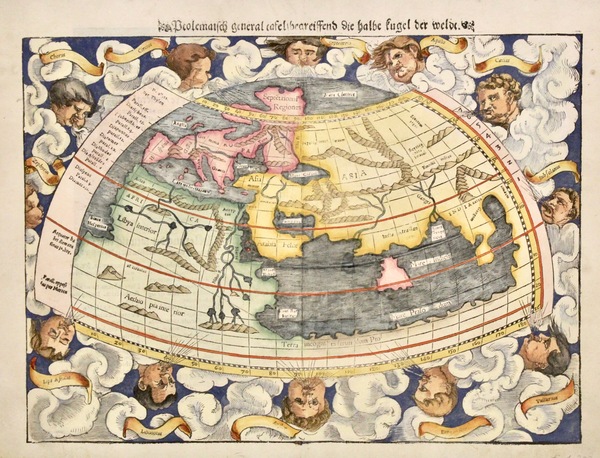 Ptolemaisch general Tafel begreiffend die halbe Kugel der Welt.