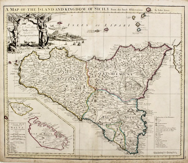 A map of the Island and Kingdom of Sicily