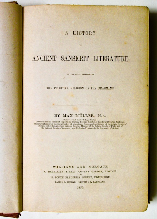 A history of ancient sanskrit literature so far as it …
