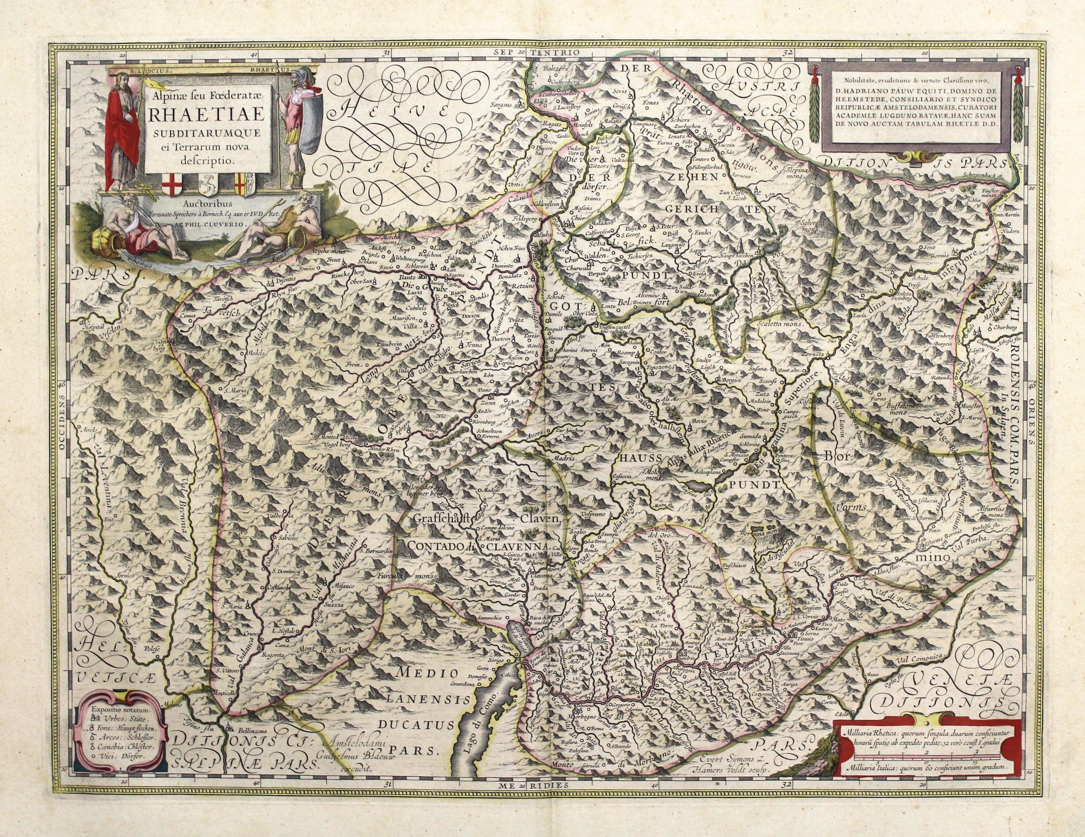 Alpinae seu foederatae Rhaetiae subditarumque et terrarum nova descriptio