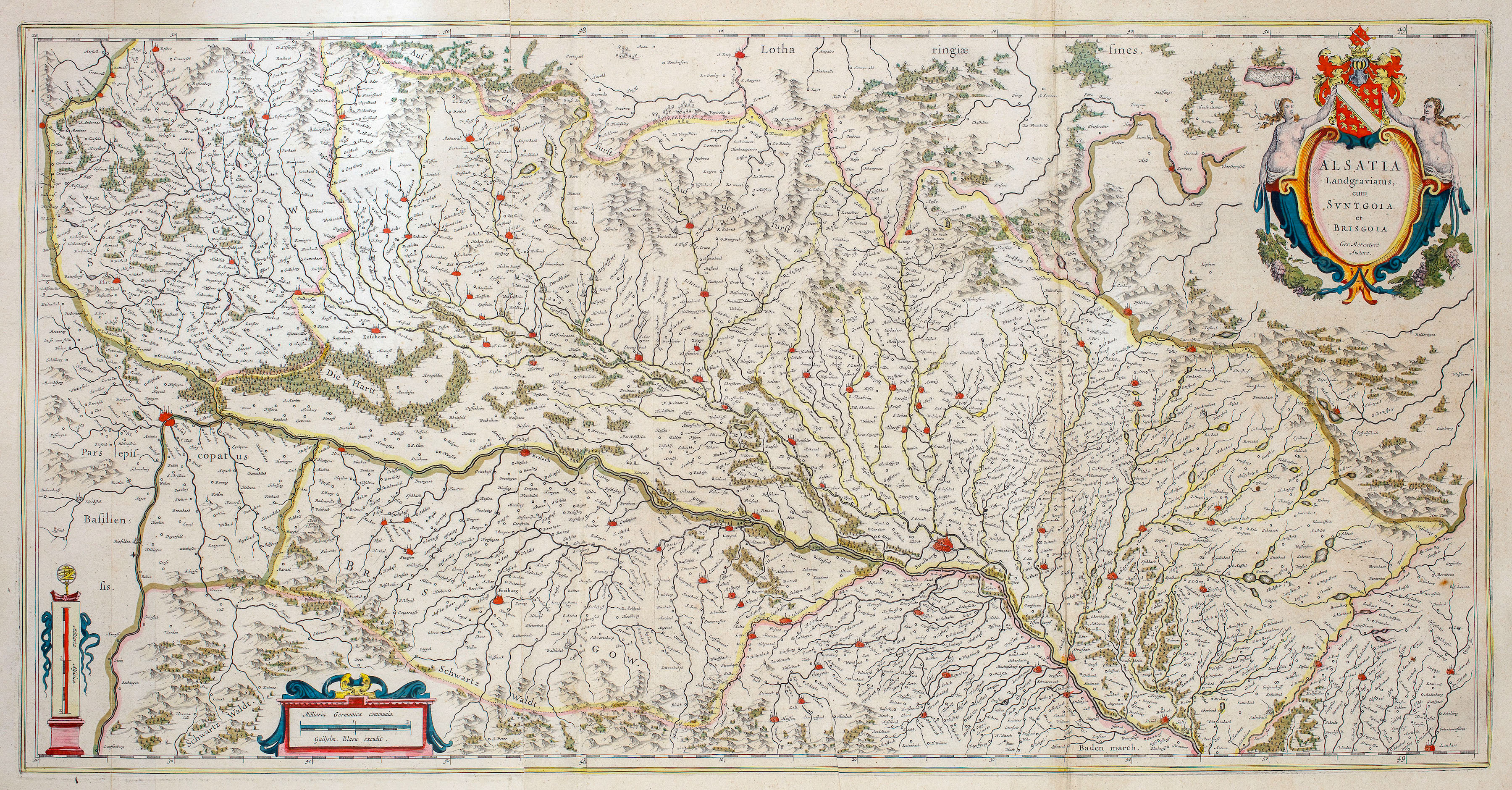 Alsatia landgraviatus cum Suntgoia et Brisgoia. Ger. Mercatore auct