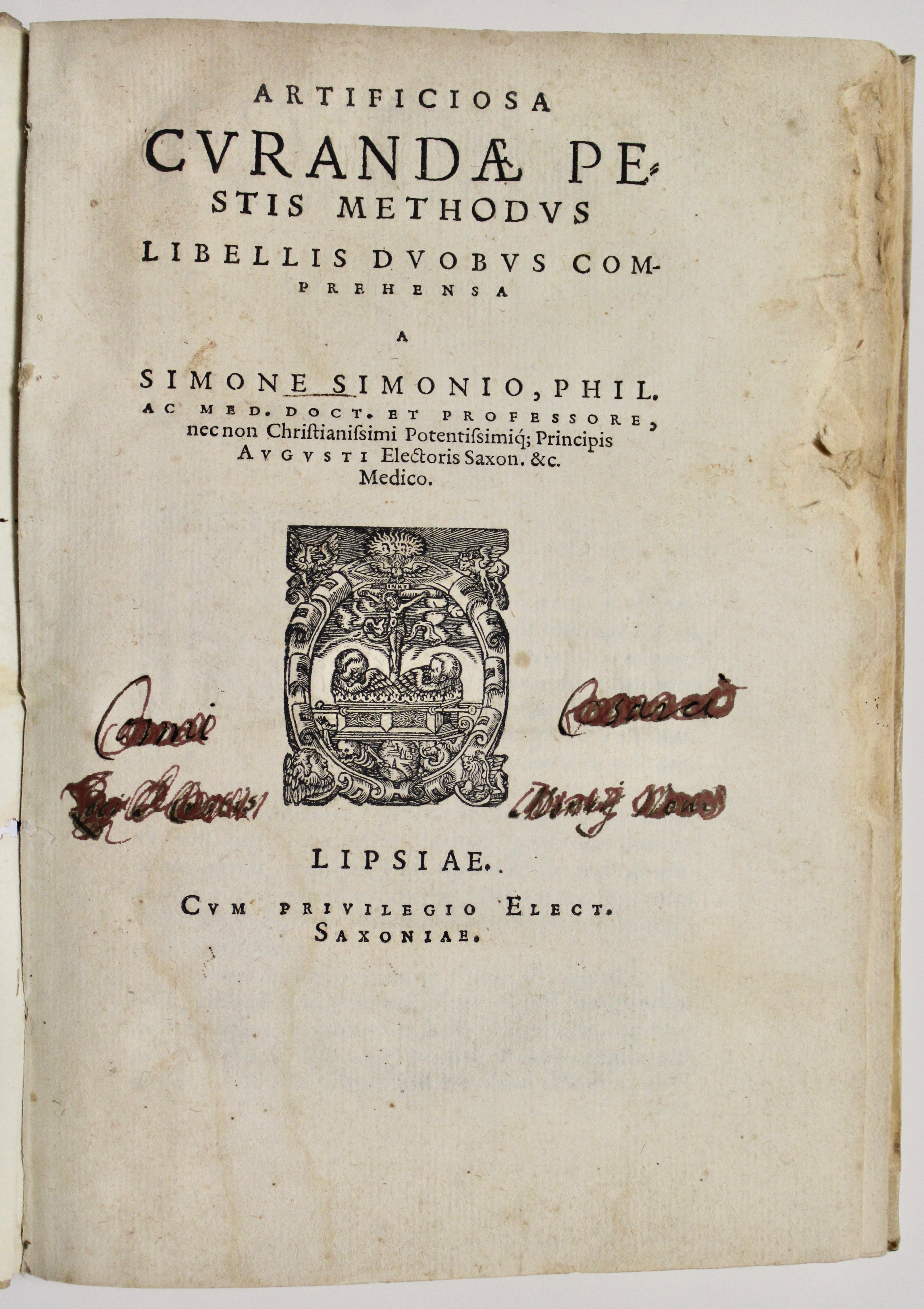 Artificiosa curandae pestis methodus libellis duobus comprehensa