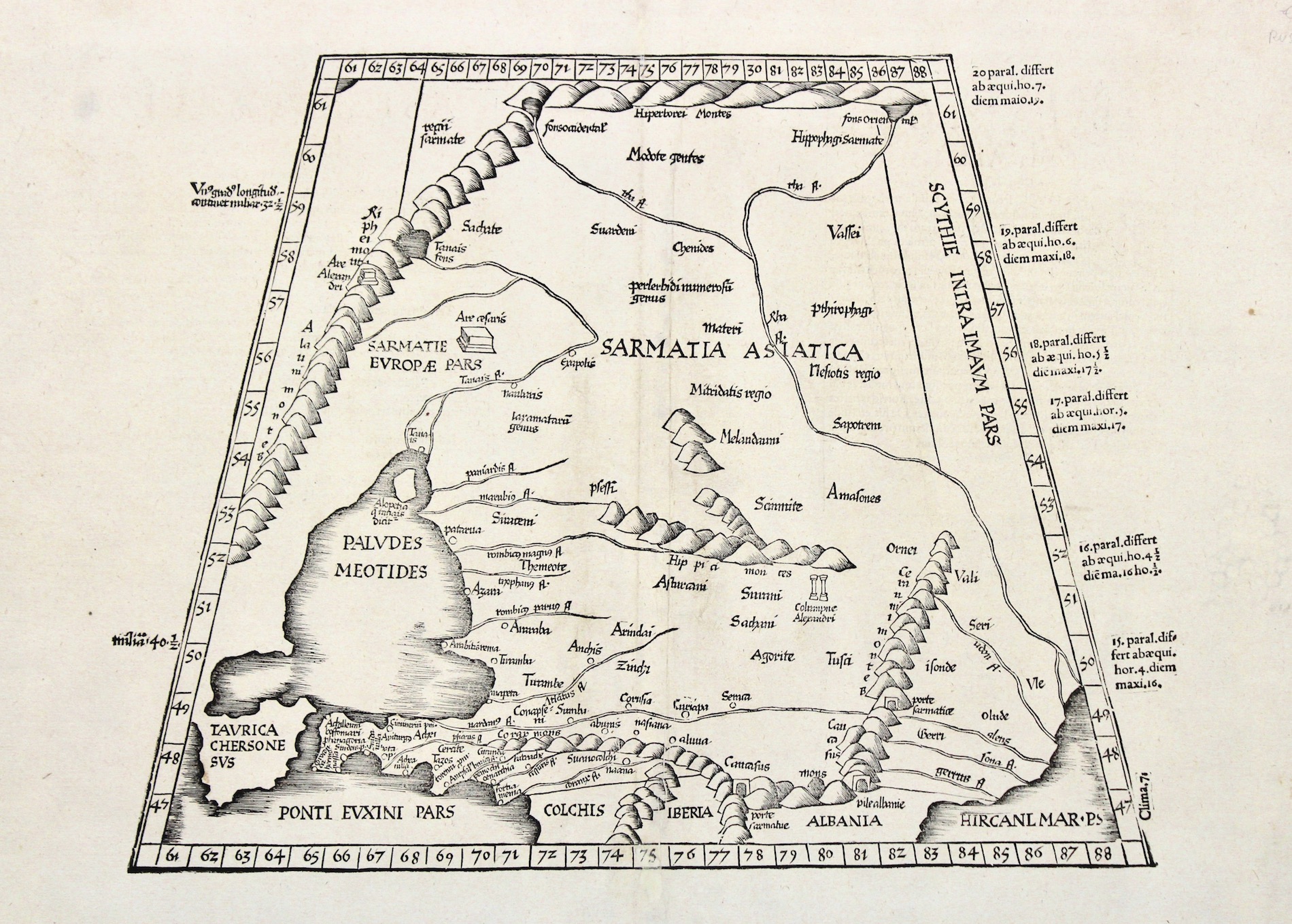 Asiae tabula secunda continet Sarmatiam Asiaticam