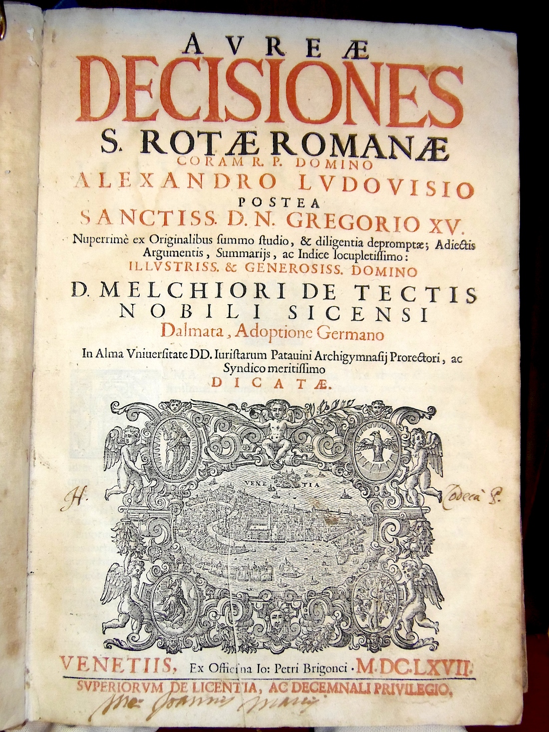Aureae decisiones Sacrae Rotae Romanae coram R.P. Domino Alexandro Ludouisio …
