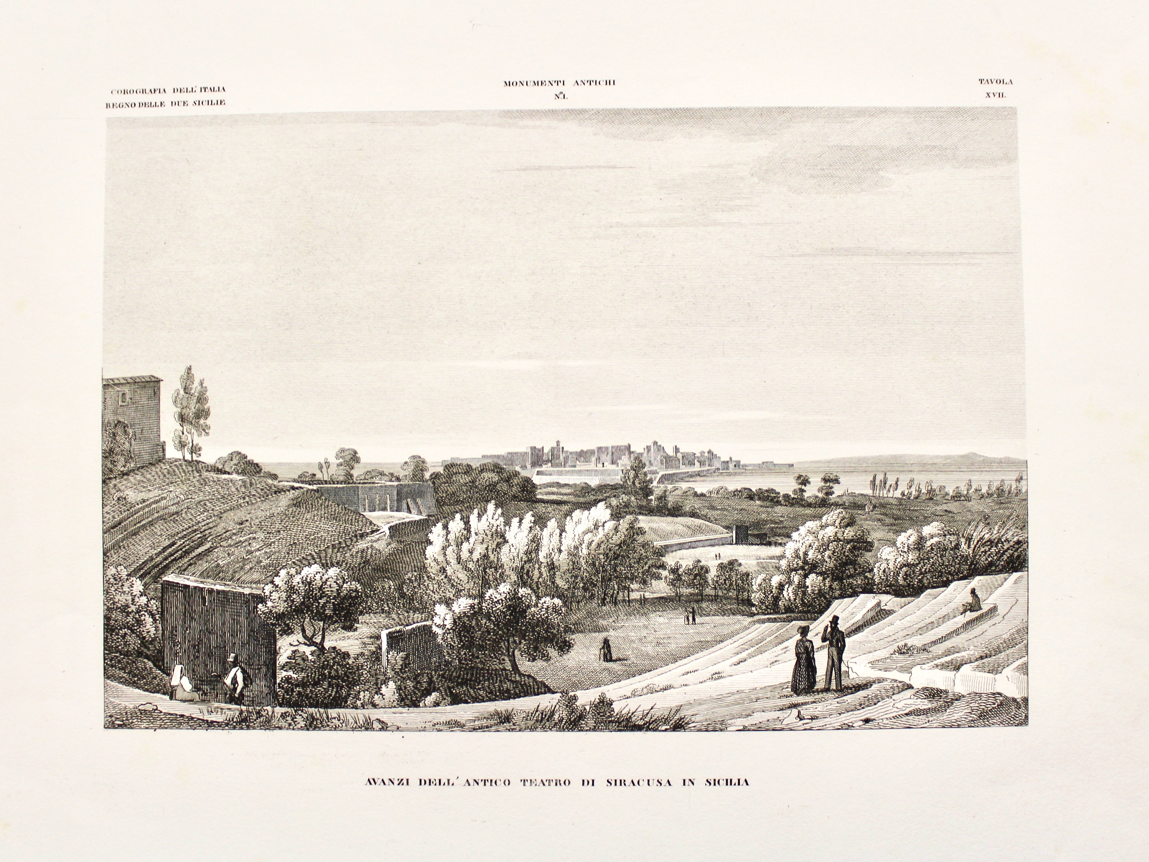 Avanzi dell'antico teatro di Siracusa in Sicilia