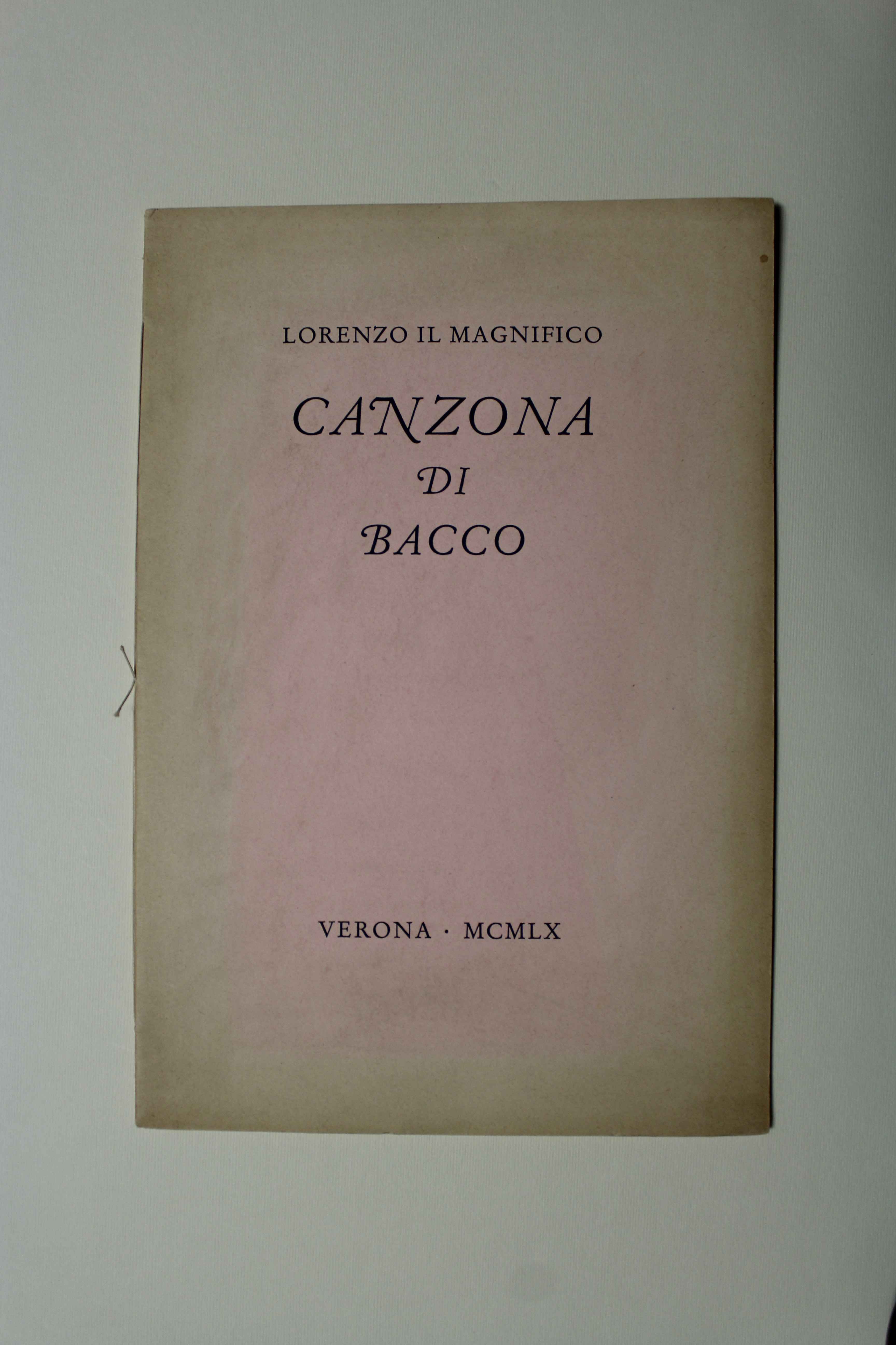 Canzona di Bacco.