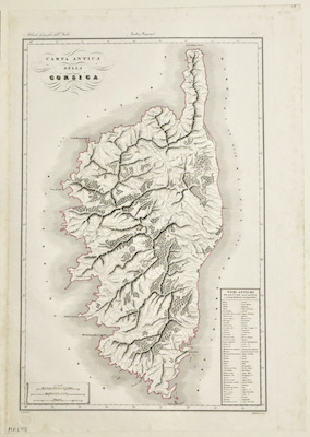 Carta antica della Corsica.