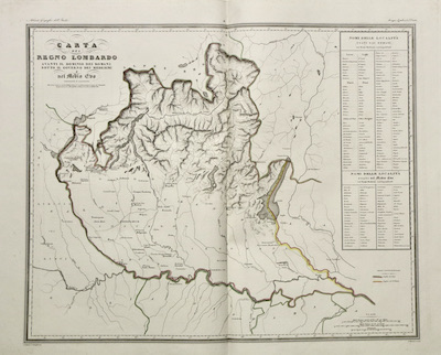 Carta del Regno Lombardo avanti il dominio dei Romani sotto …