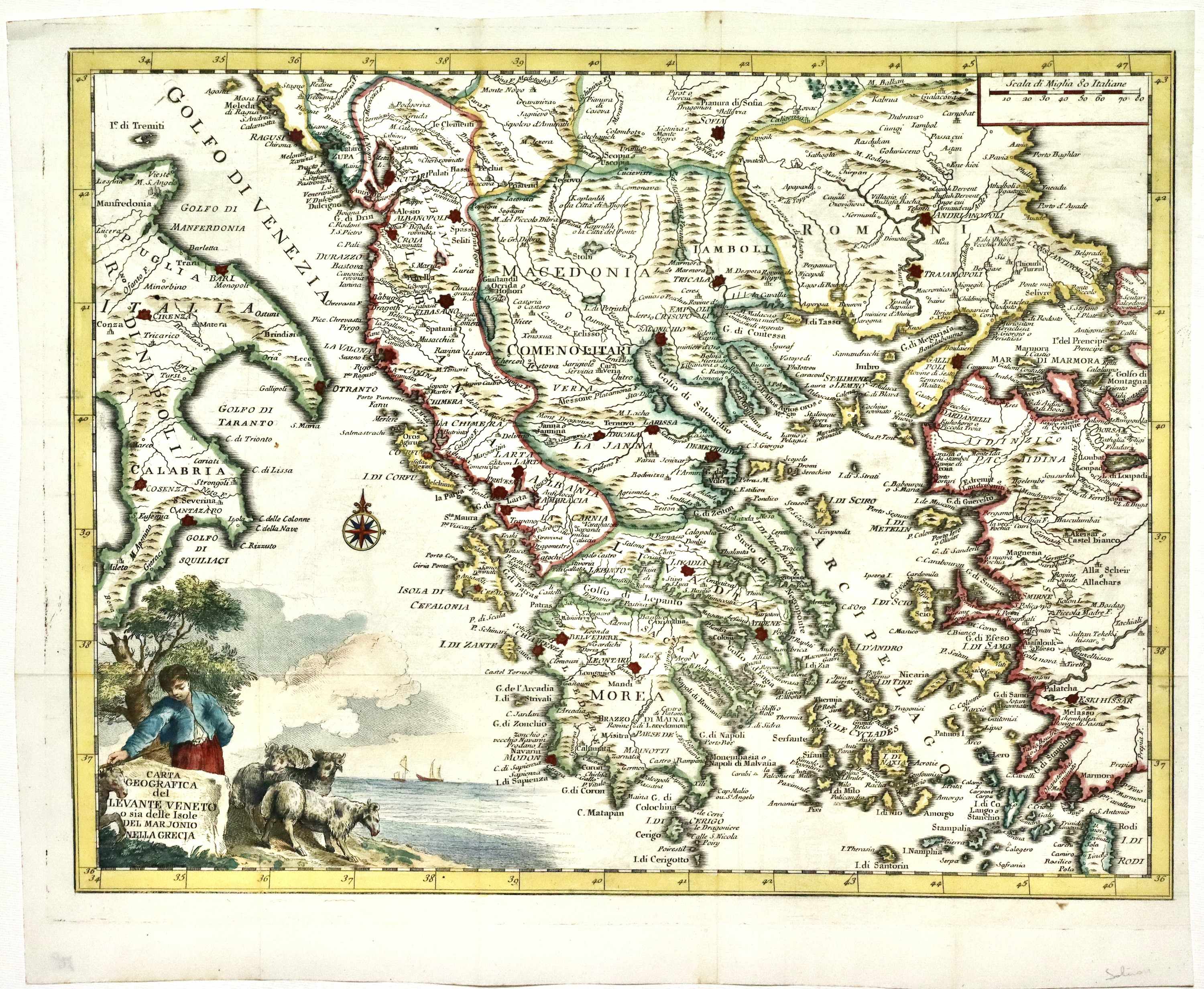 Carta geografica del Levante veneto o sia delle isole del …