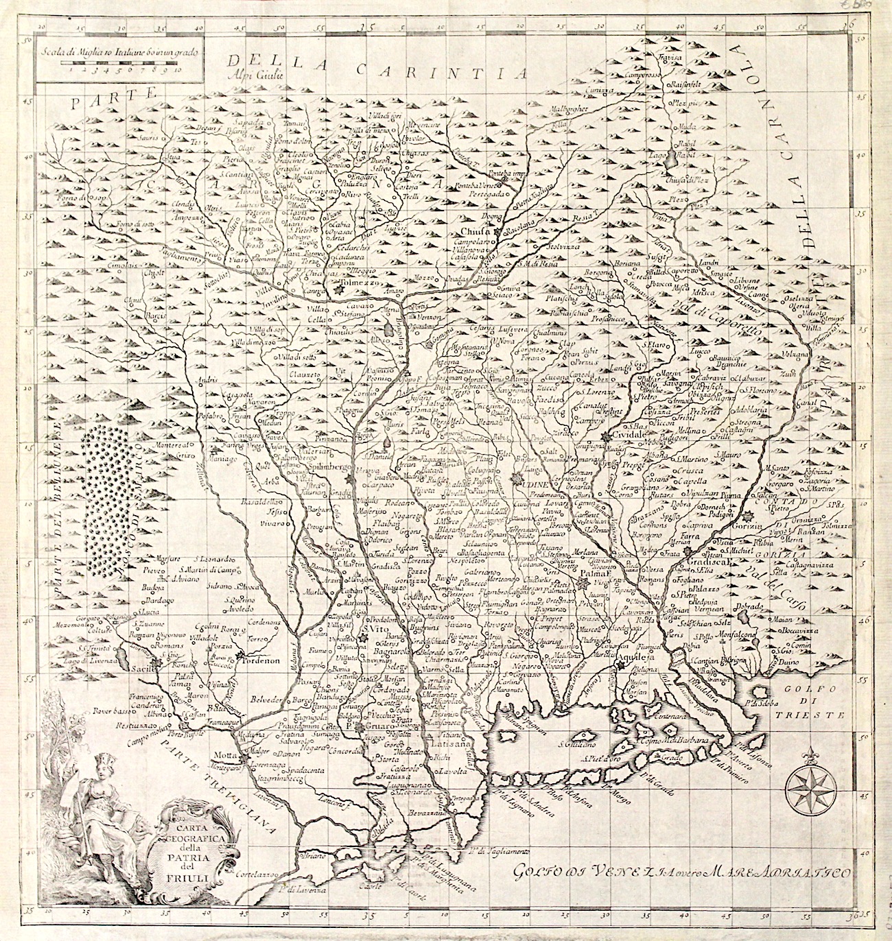 Carta geografica della patria del Friuli