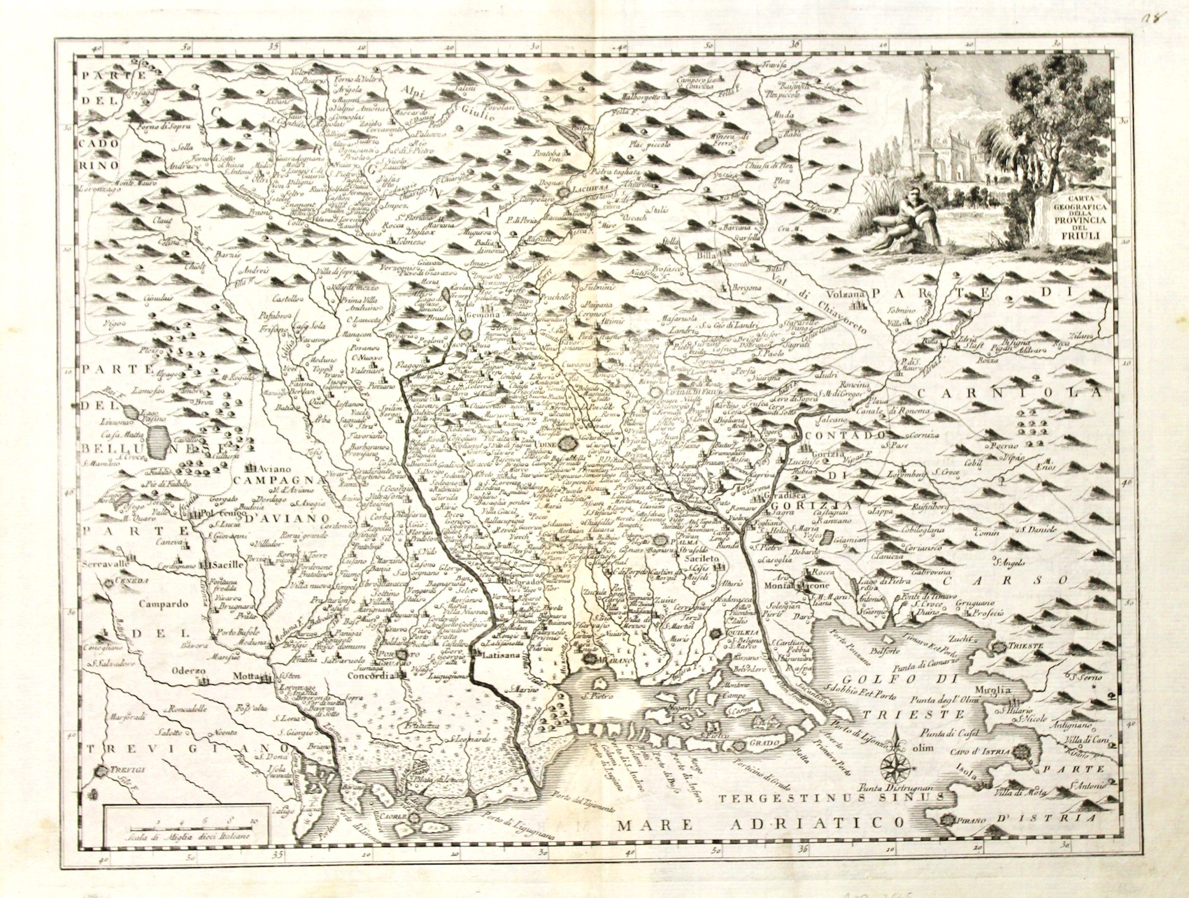 Carta geografica della provincia del Friuli