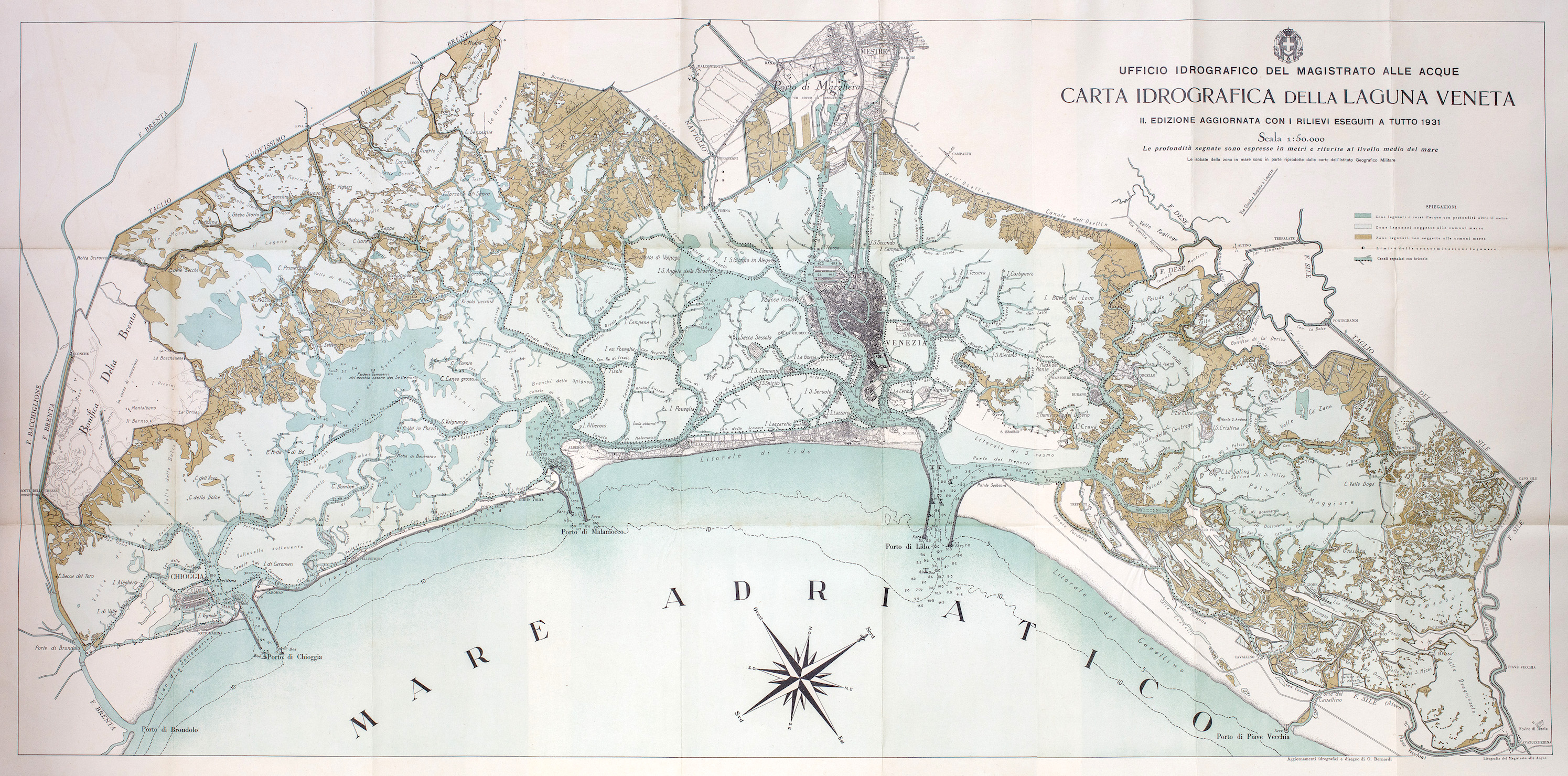 Carta idrografica della Laguna Veneta