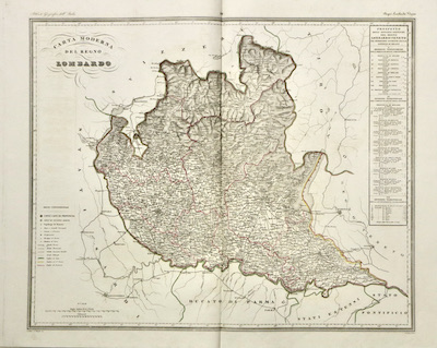 Carta moderna del Regno Lombardo.