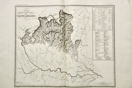 Carta orografica e idrografica del Regno Lombardo.