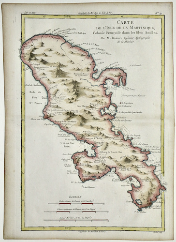 Carte de l'isle de la Martinique