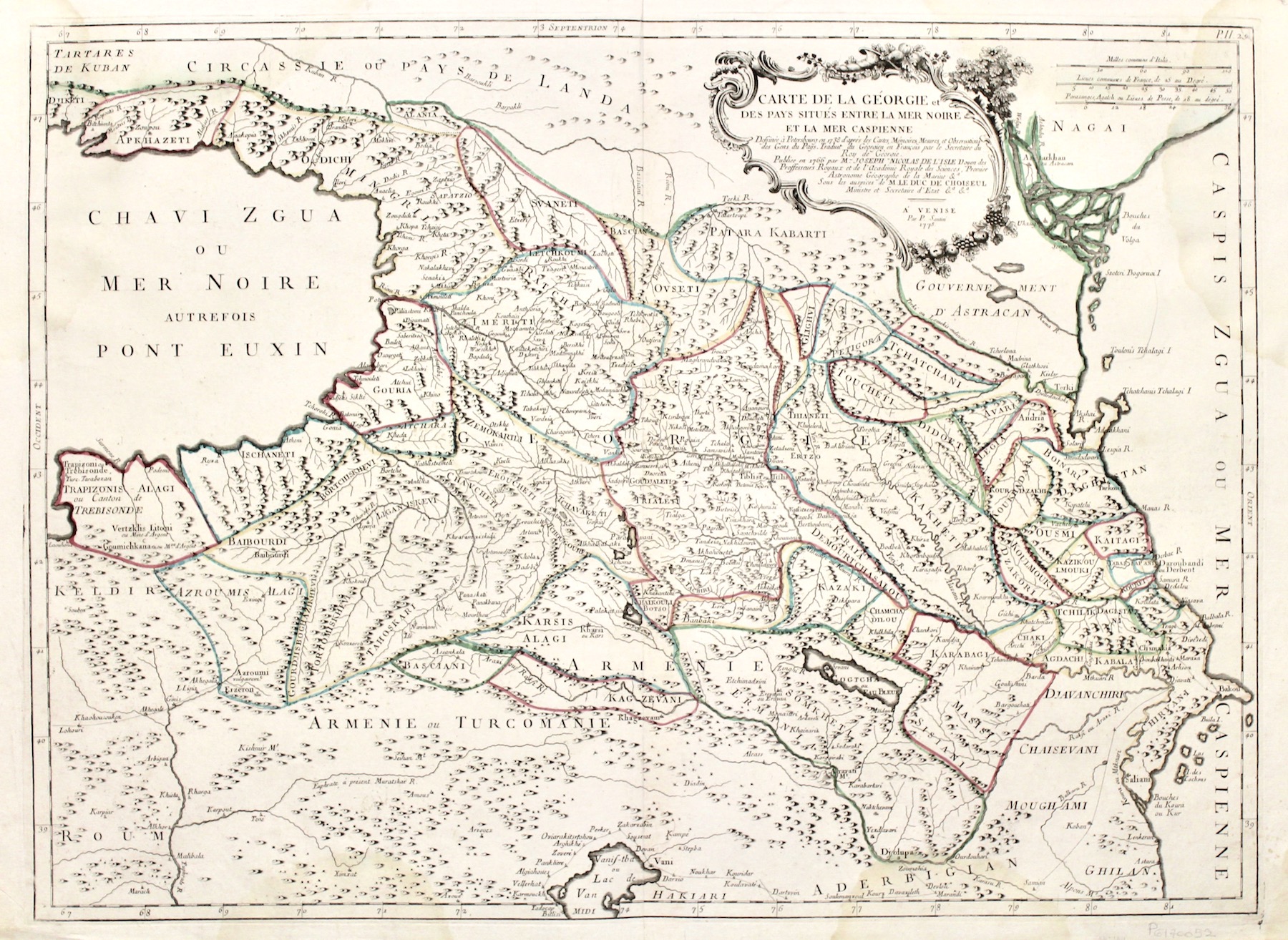 Carte de la Géorgie et des pays situés entre la …