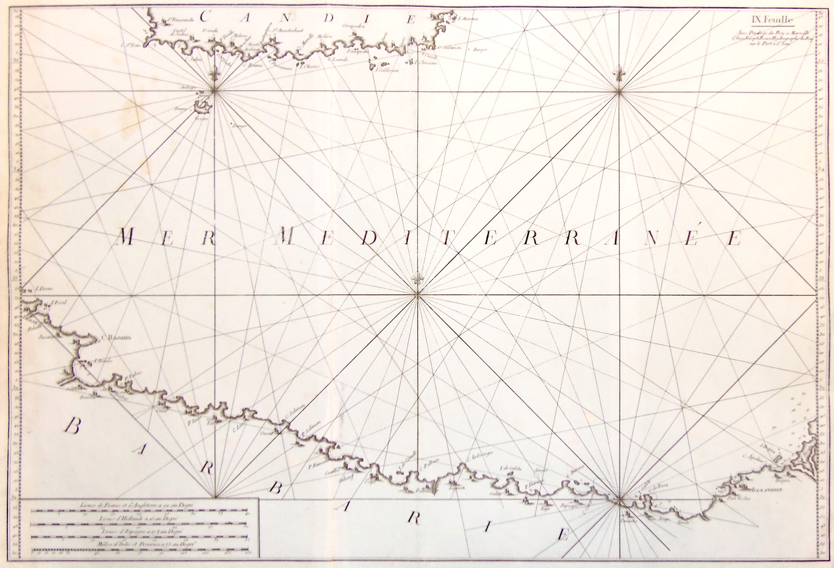 Carte de la mer Mediterranée en douze feuilles : IX …