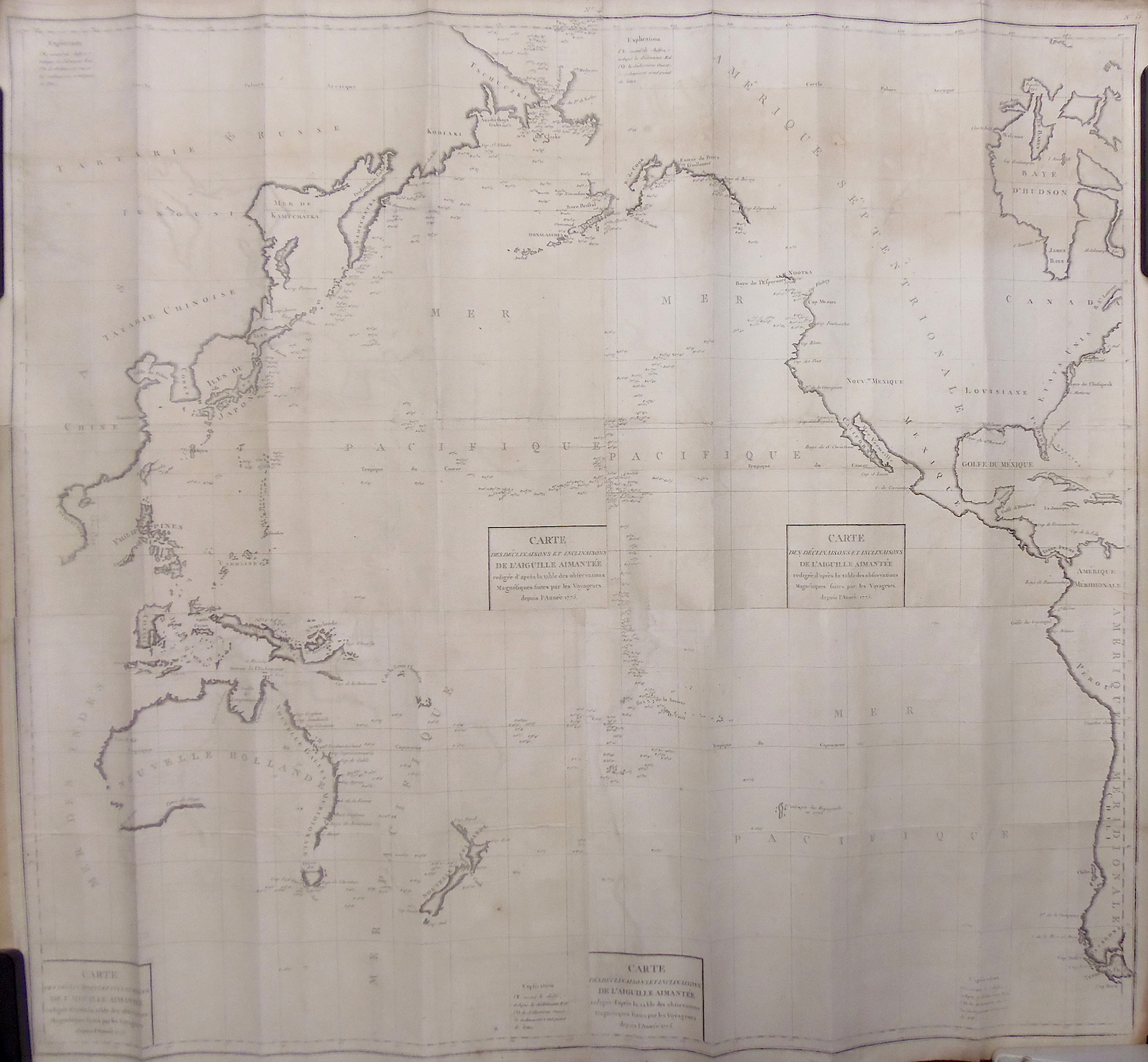 Carte des Déclinaisons et Inclinaisons de L'Aiguille Aimantée redigée d'après …