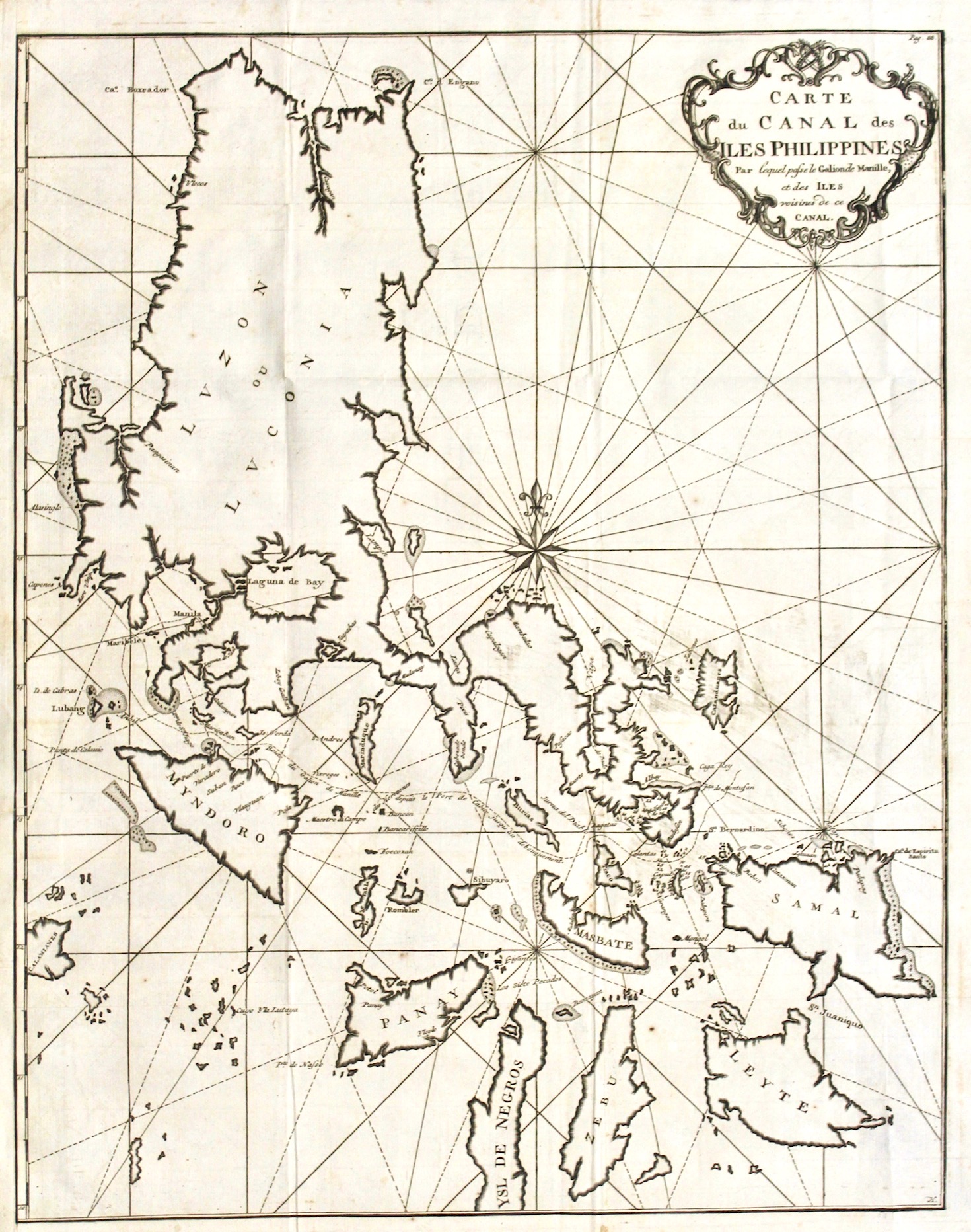Carte du Canal des Iles Philippines Par lequel passe le …