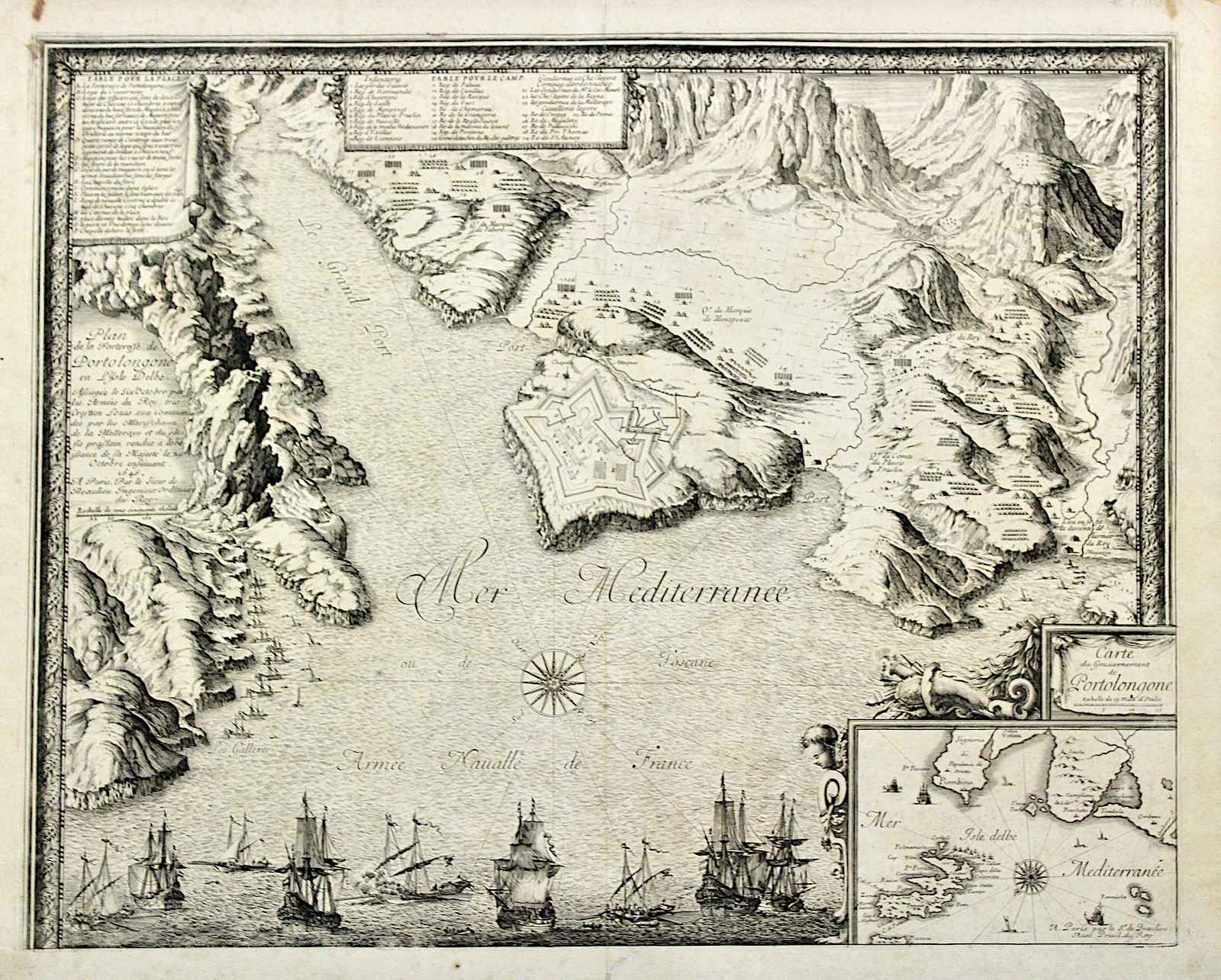 Carte du Gouvernement de Portolongone.