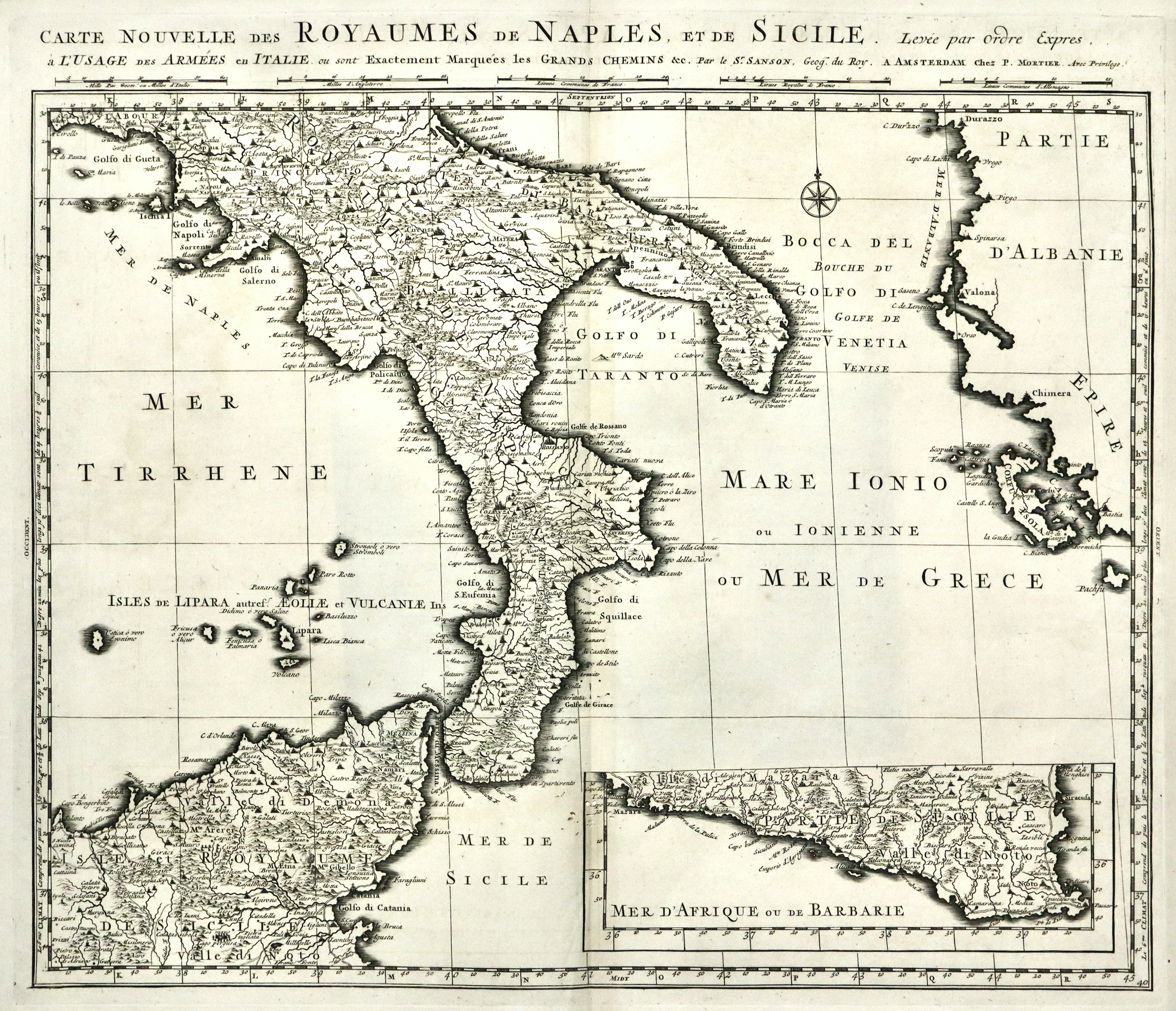 Carte nouvelle des royaumes de Naples et de Sicile a …
