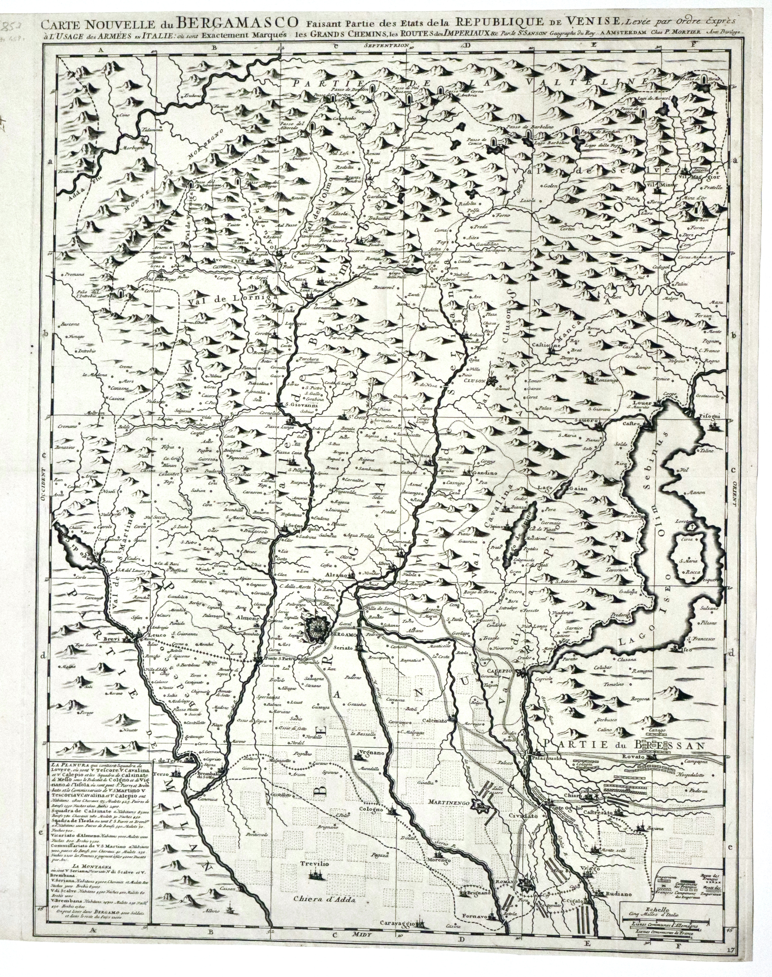 Carte nouvelle du Bergamasco faisant partie des Etats de la …