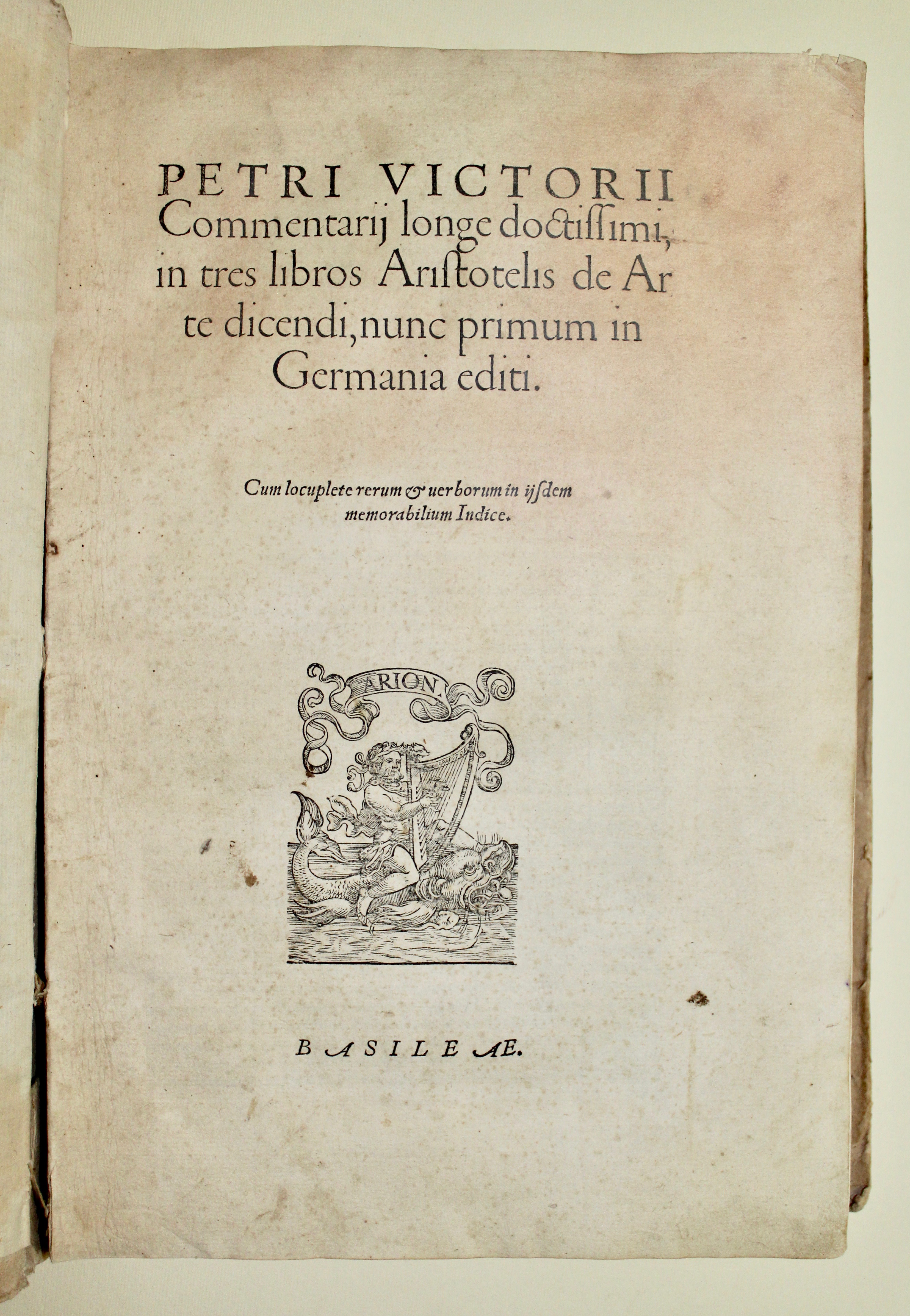 Commentarii longe doctissimi, in tres libros Aristotelis de arte dicendi, …