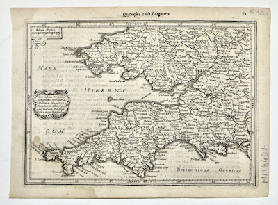 Cornubia, Devonia, Somersetus…(Quatriesme table d'Agnleterre)