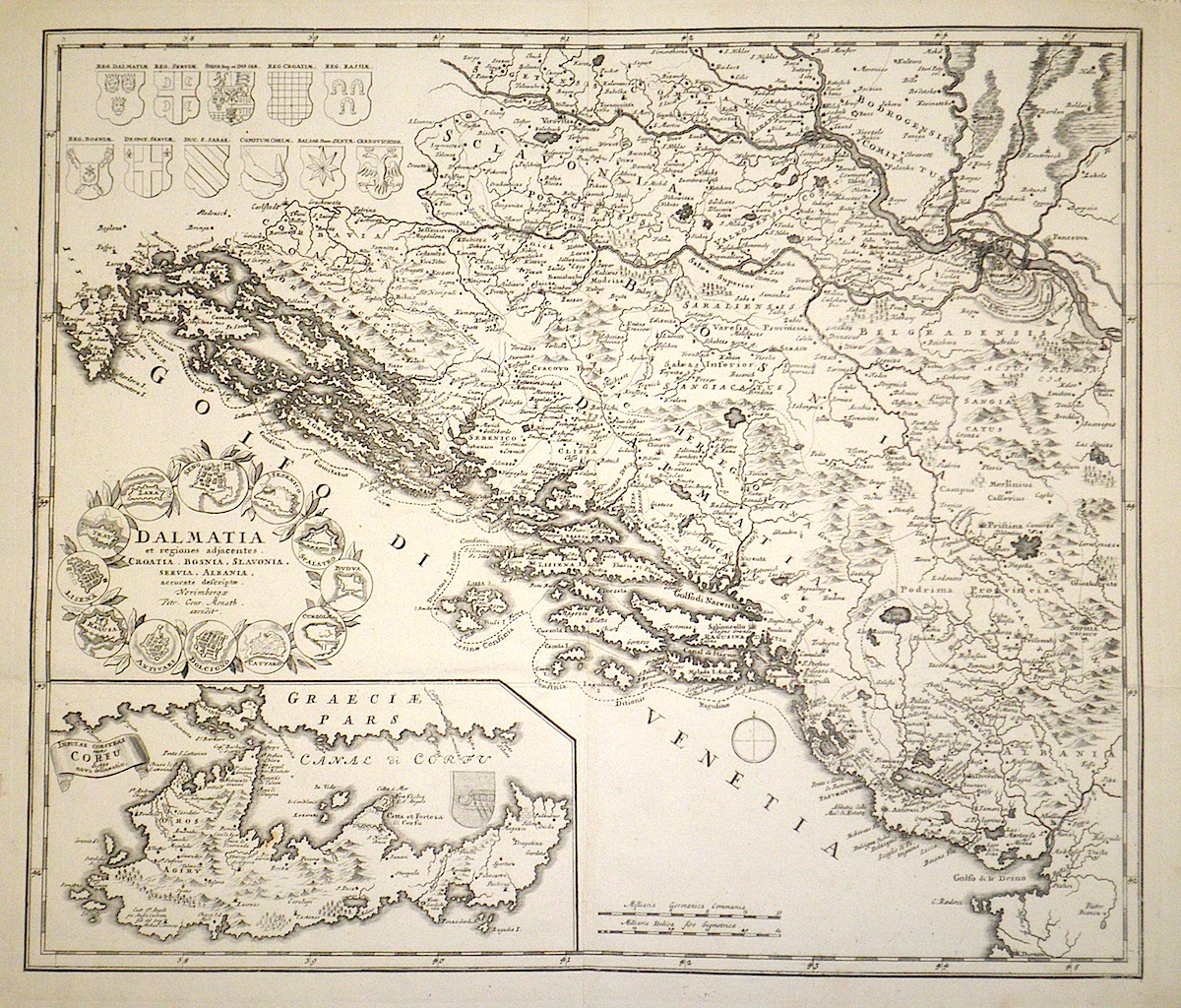 Dalmatia et regiones adjacentes Croatia Bosnia Slavonia Servia Albania accurate …