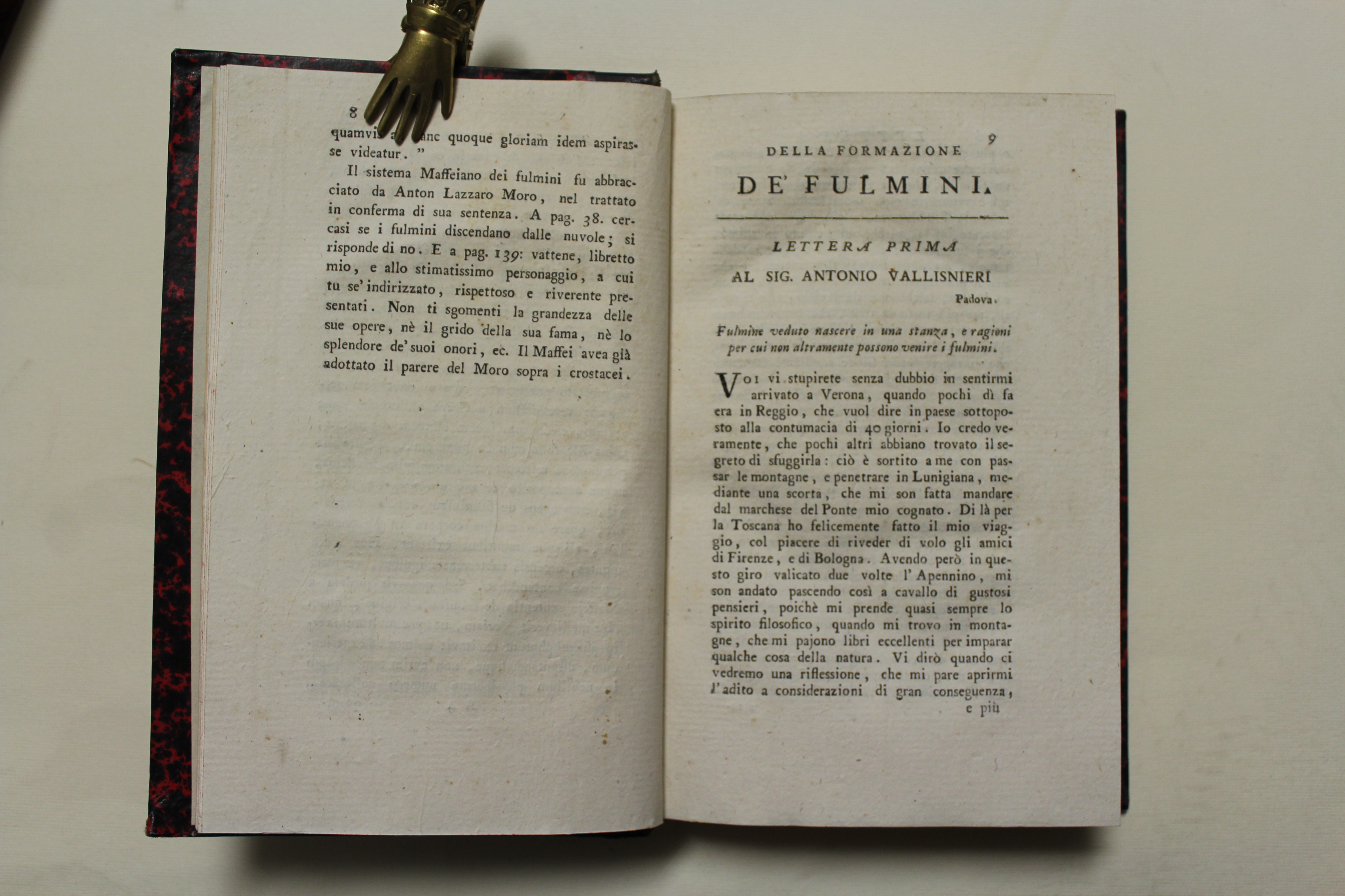 Della formazione dei fulmini. Trattato raccolto da varie lettere, in …