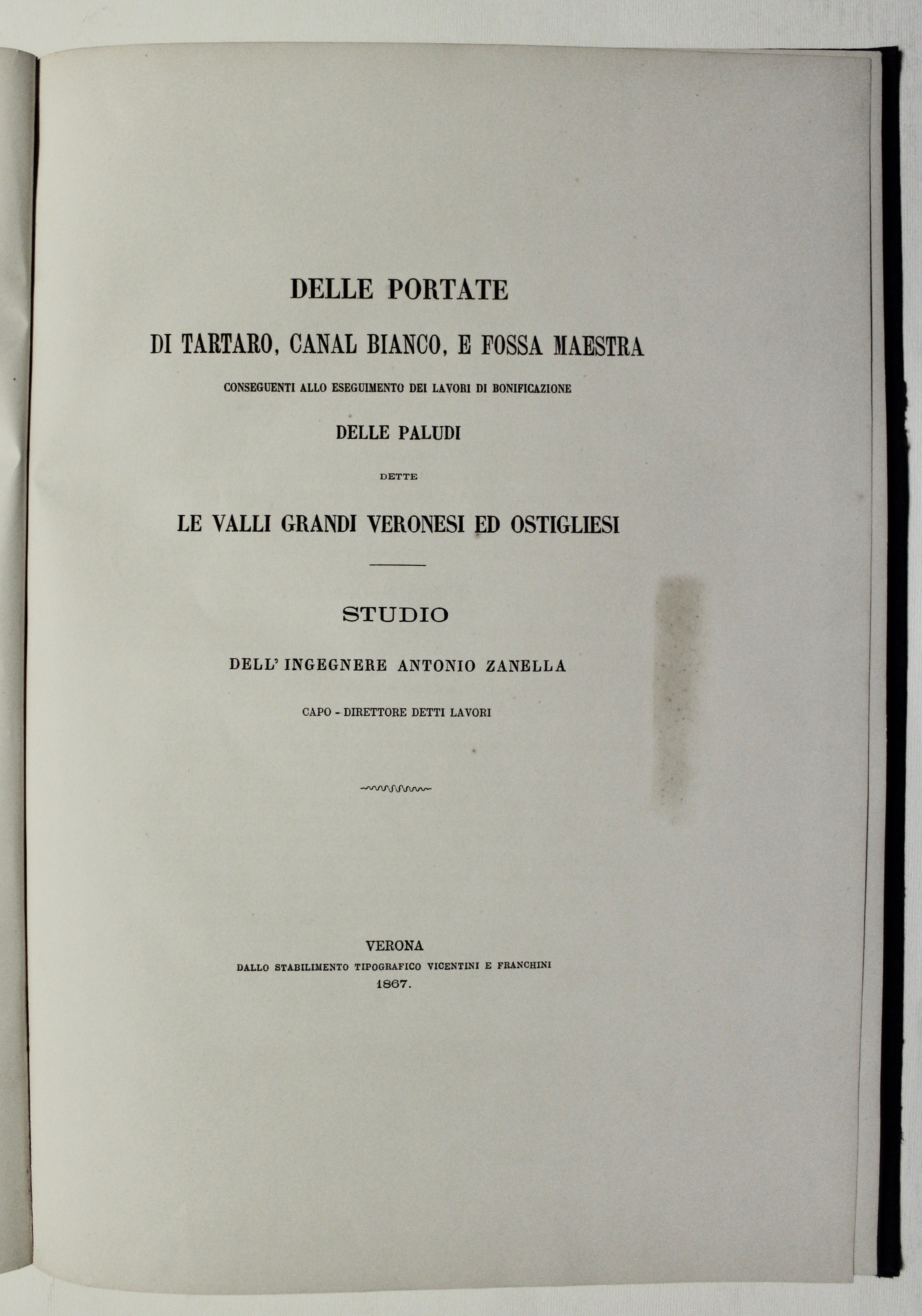 Delle portate di Tartaro, Canal Bianco, e fossa Maestra conseguenti …