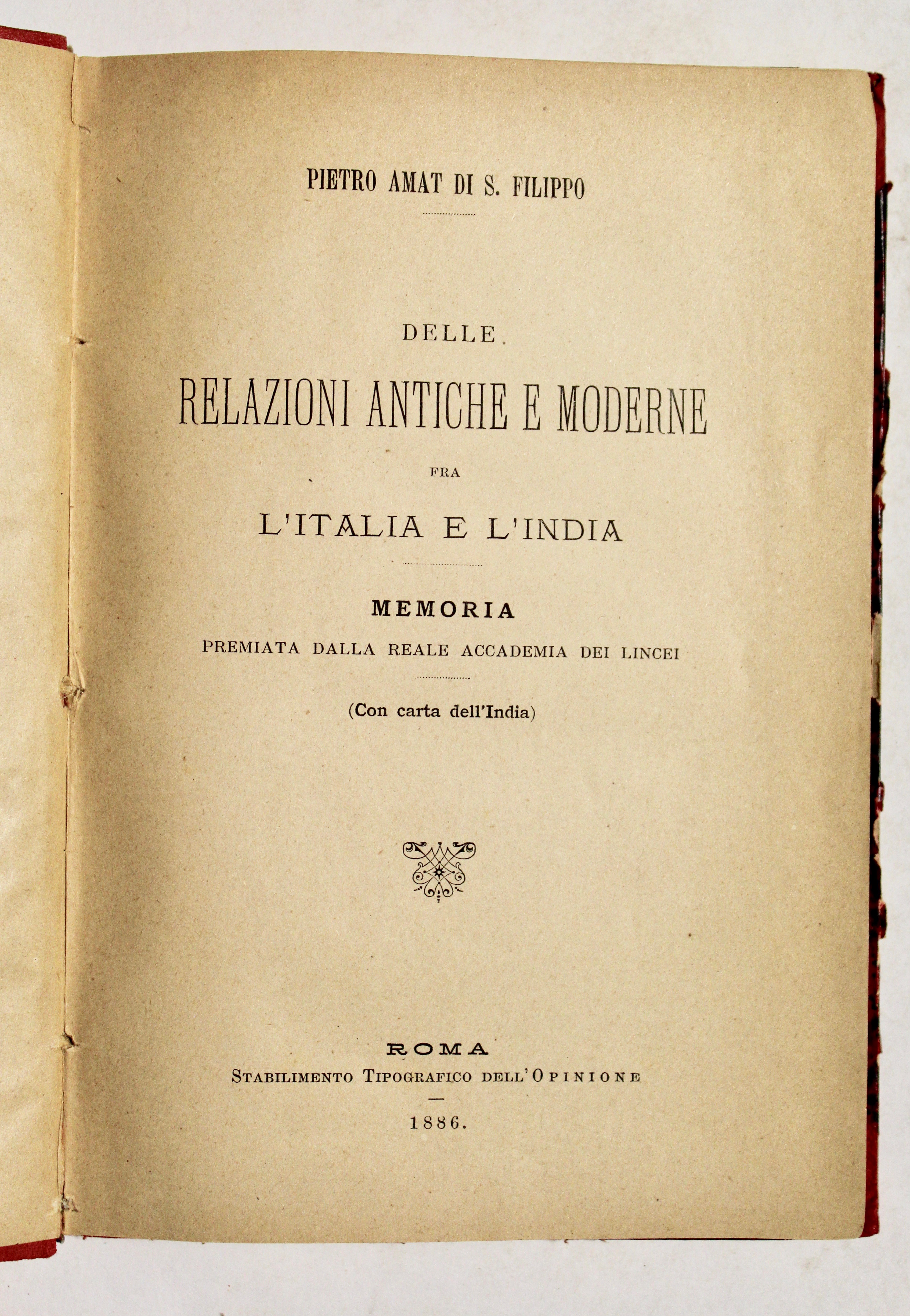 Delle relazioni antiche e moderne fra l'Italia e l'India.