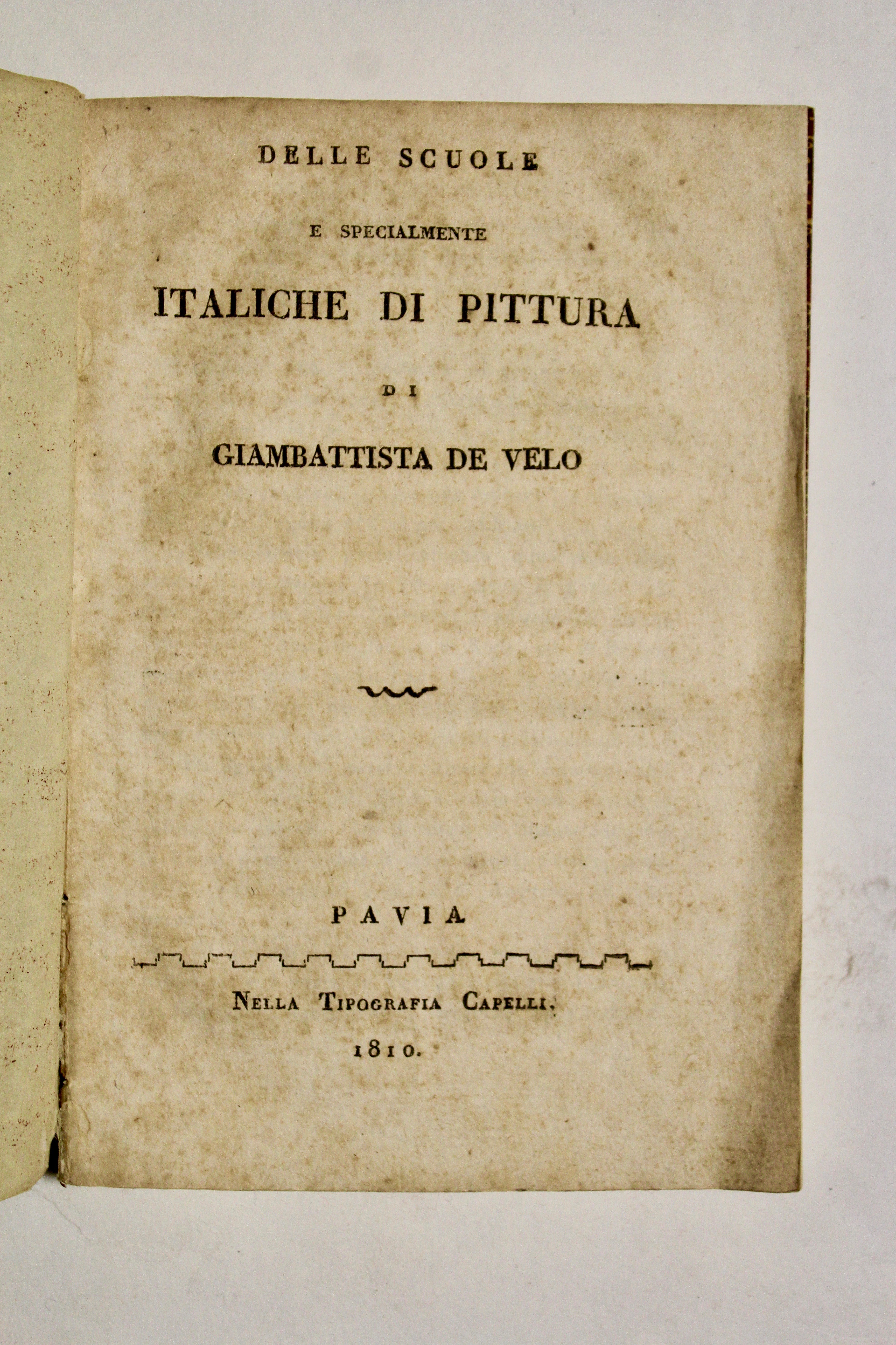 Delle scuole e specialmente italiche di Pittura